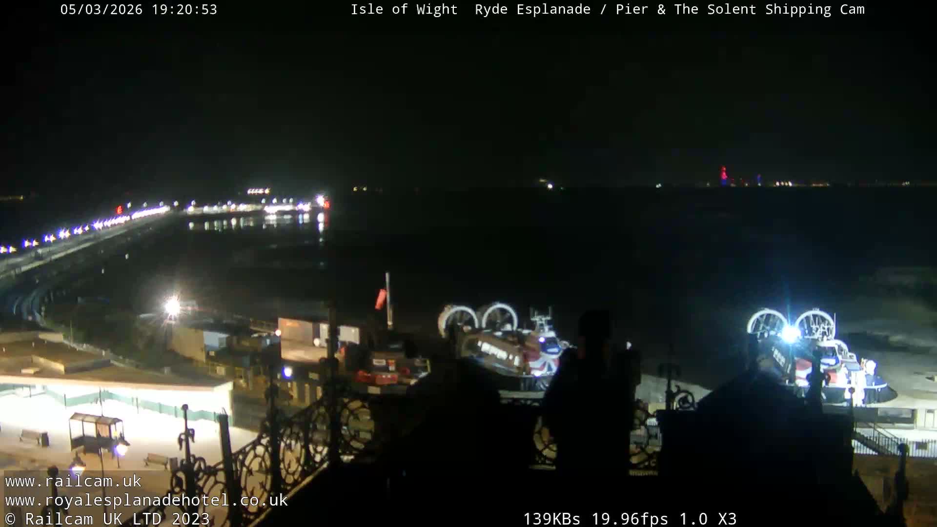Ryde Pier & Beach Live Cam -Isle Of Wight, South East, England, United Kingdom