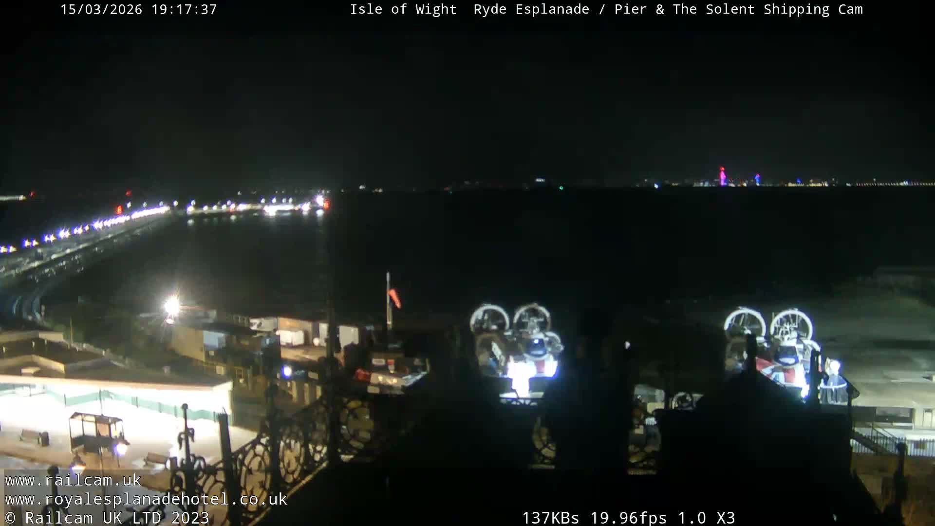 Ryde Pier & Beach Live Cam -Isle Of Wight, South East, England, United Kingdom