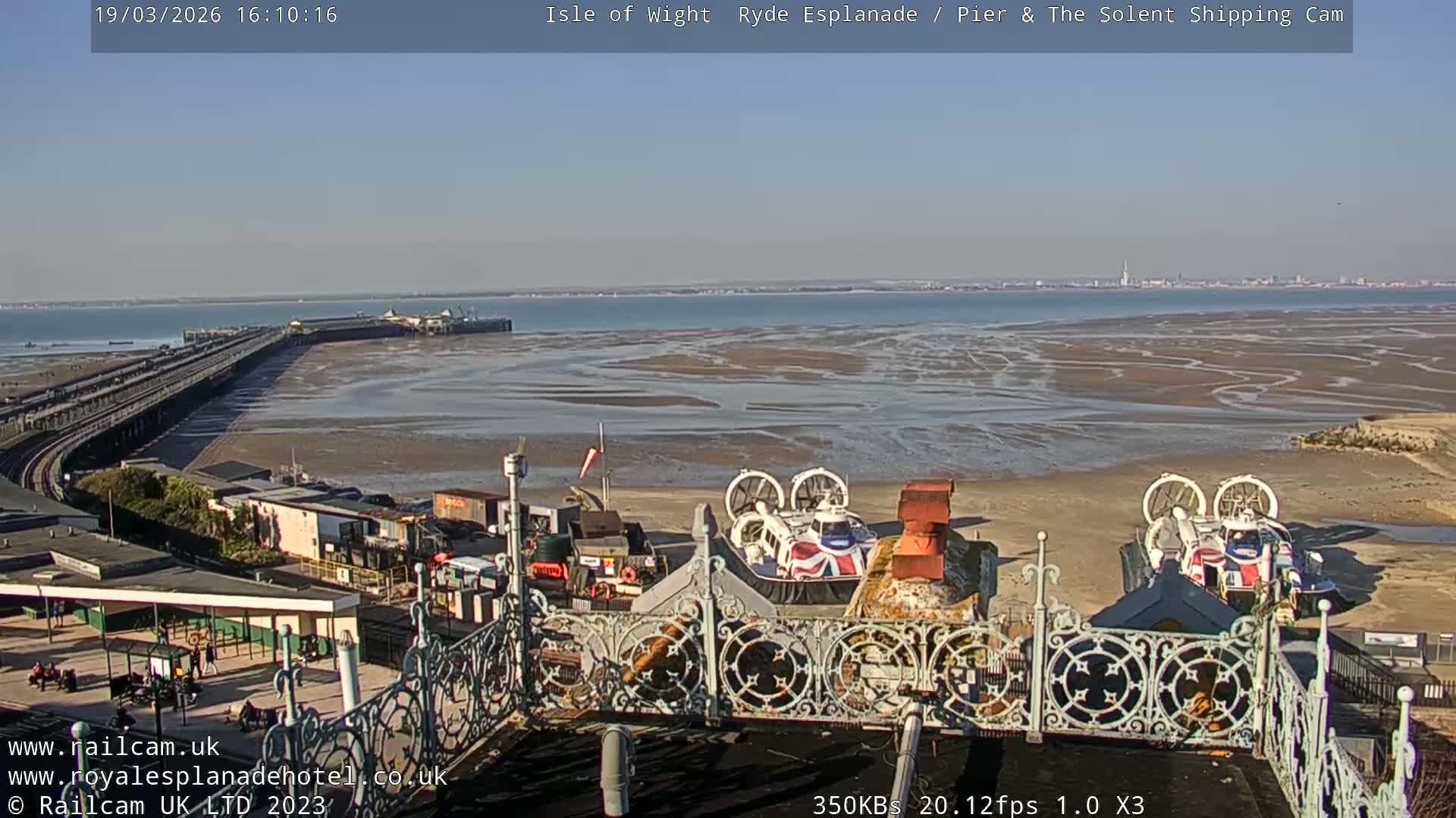 Ryde Pier & Beach Live Cam -Isle Of Wight, South East, England, United Kingdom