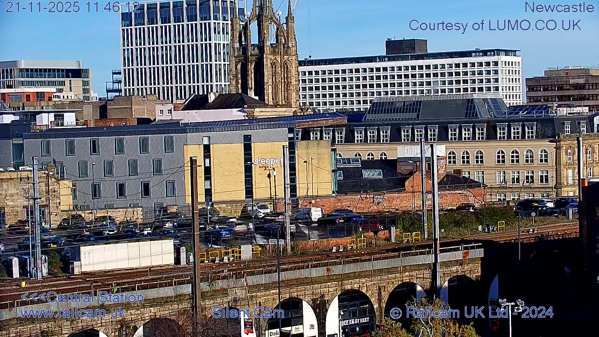 Newcastle upon Tyne Central Station Northeast Approach & Center Live Cam - Tyne and Wear, North East, England, United Kingdom