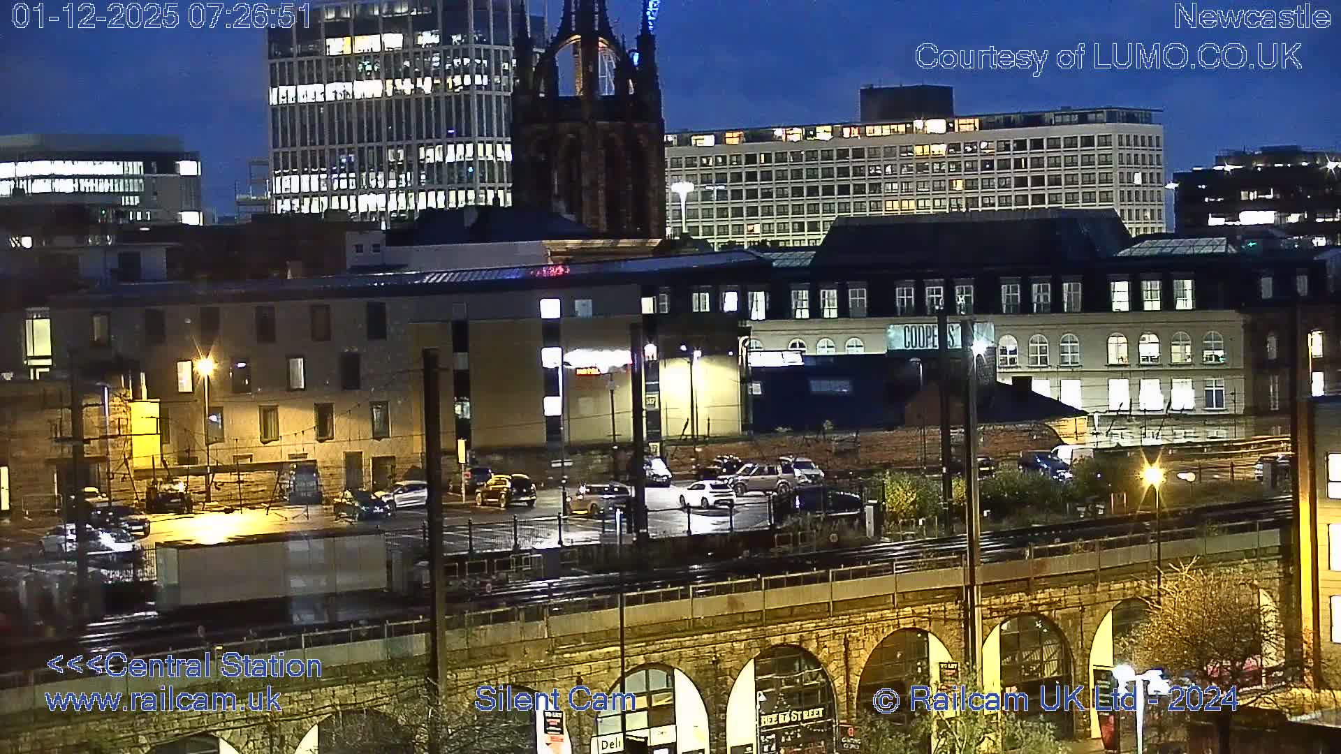 Newcastle upon Tyne Central Station Northeast Approach & Center Live Cam - Tyne and Wear, North East, England, United Kingdom