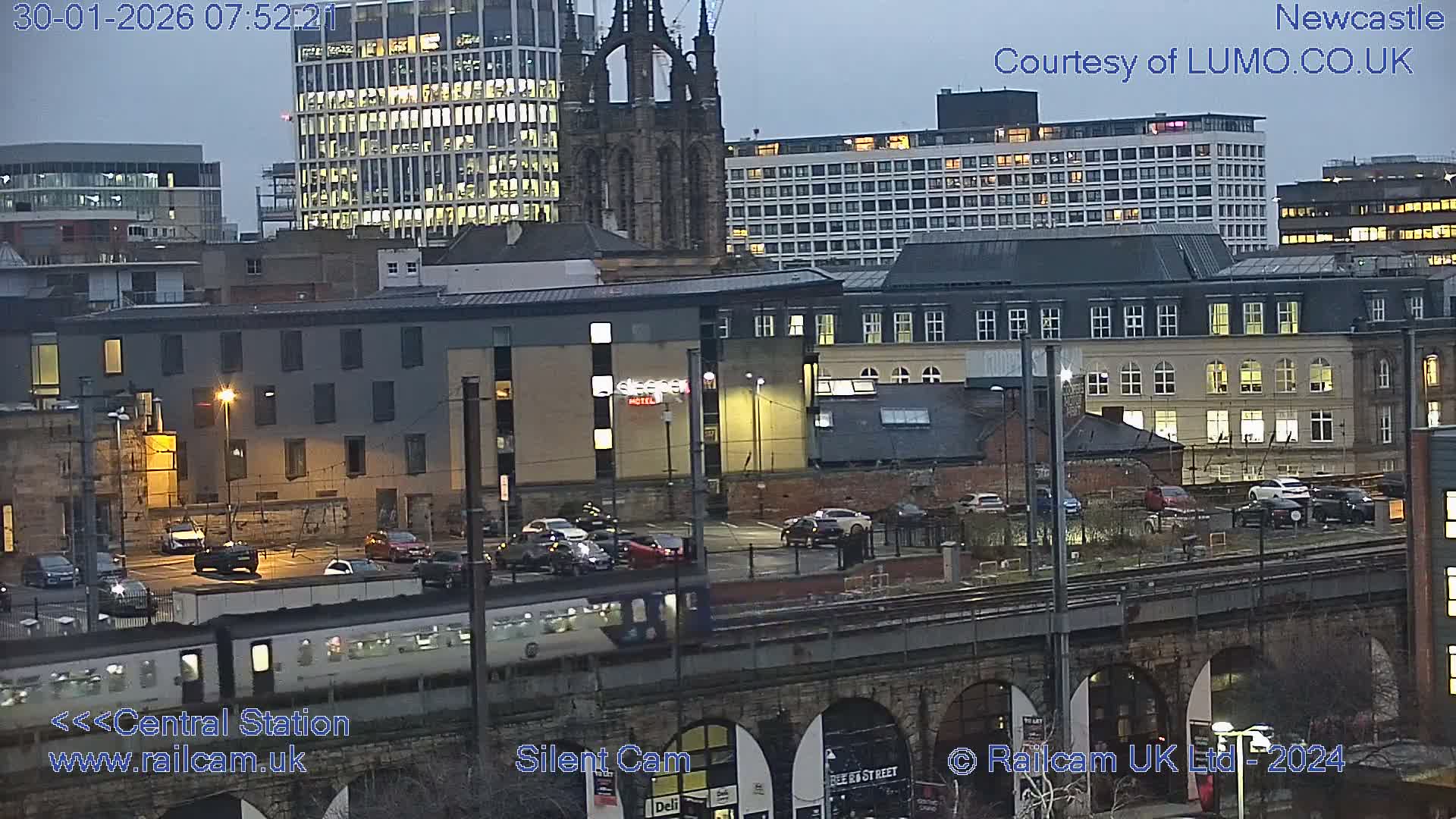 Newcastle upon Tyne Central Station Northeast Approach & Center Live Cam - Tyne and Wear, North East, England, United Kingdom