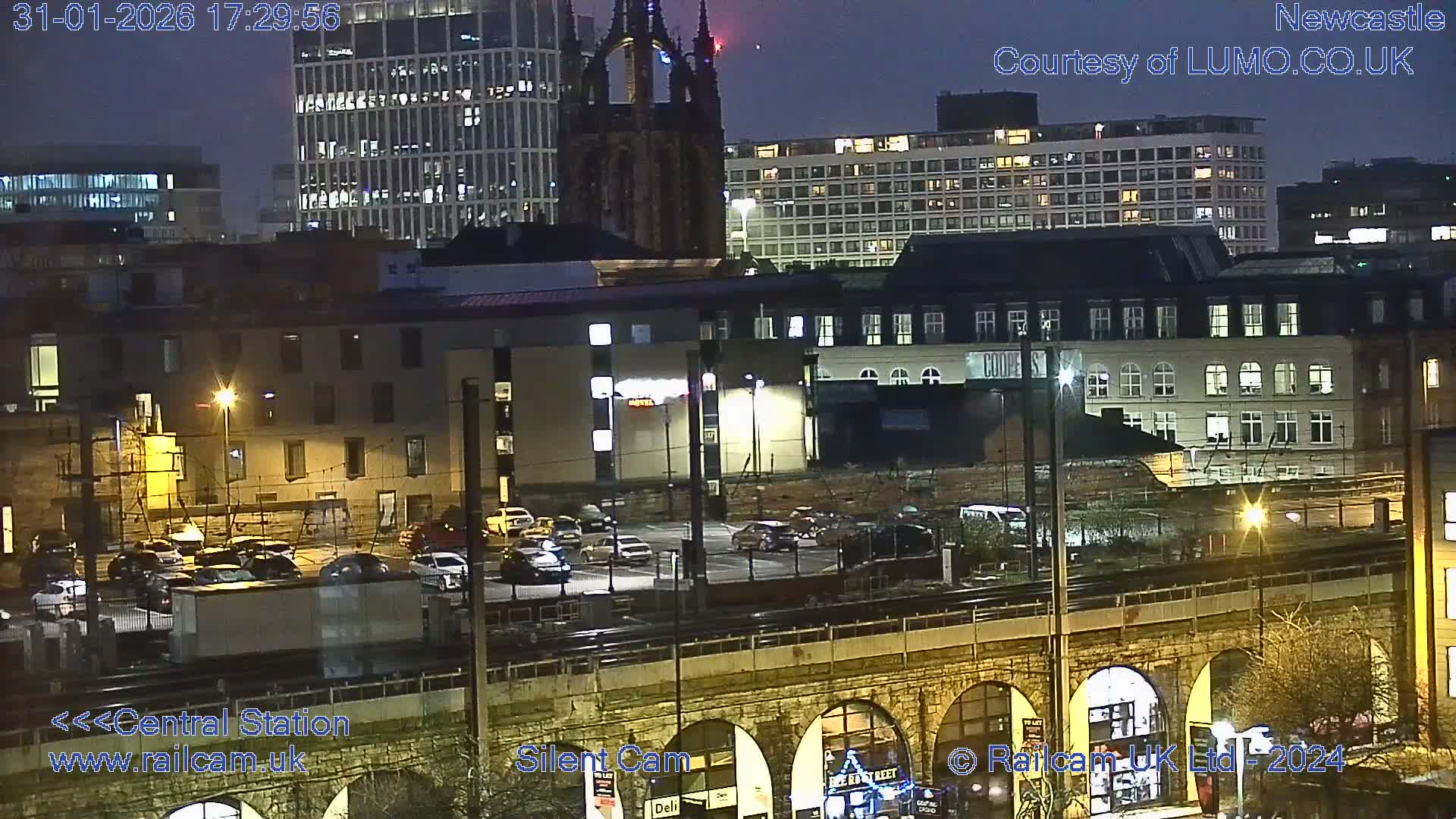 Newcastle upon Tyne Central Station Northeast Approach & Center Live Cam - Tyne and Wear, North East, England, United Kingdom