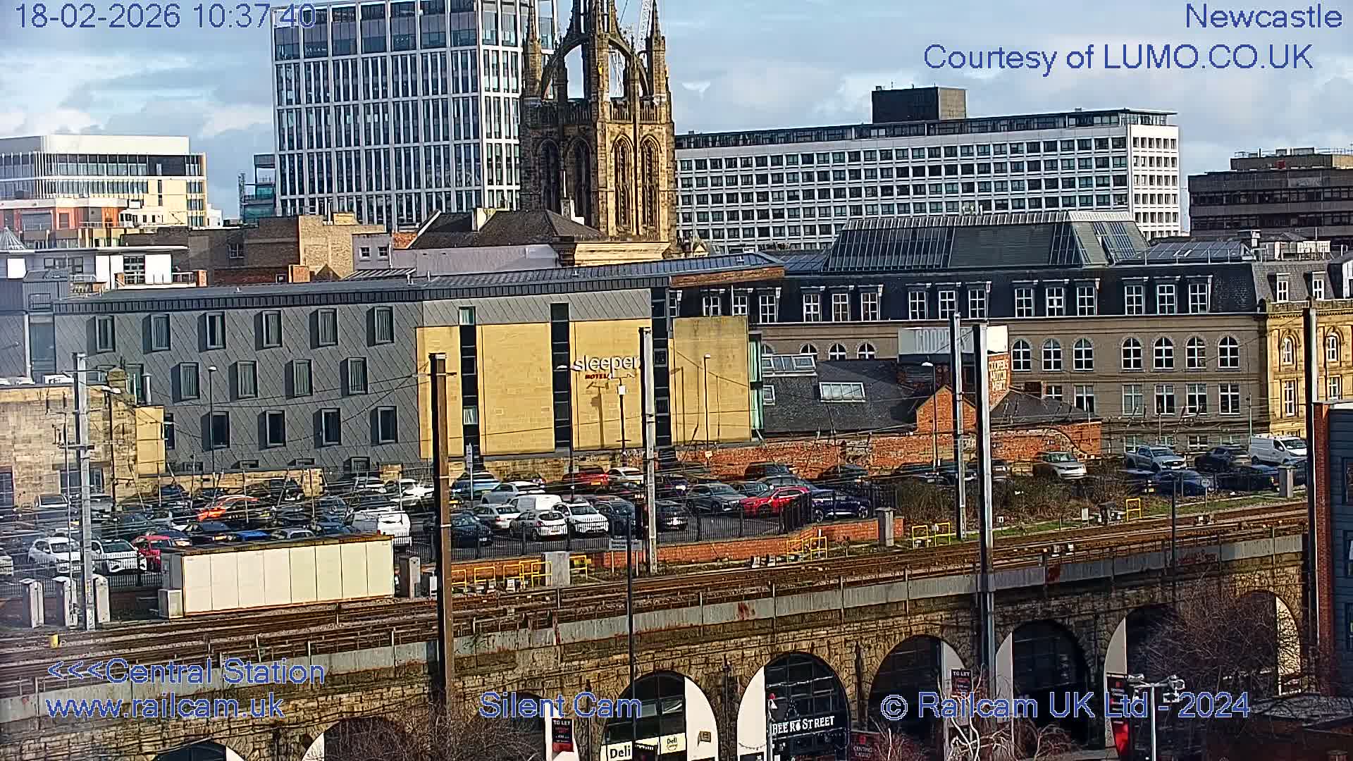 Newcastle upon Tyne Central Station Northeast Approach & Center Live Cam - Tyne and Wear, North East, England, United Kingdom