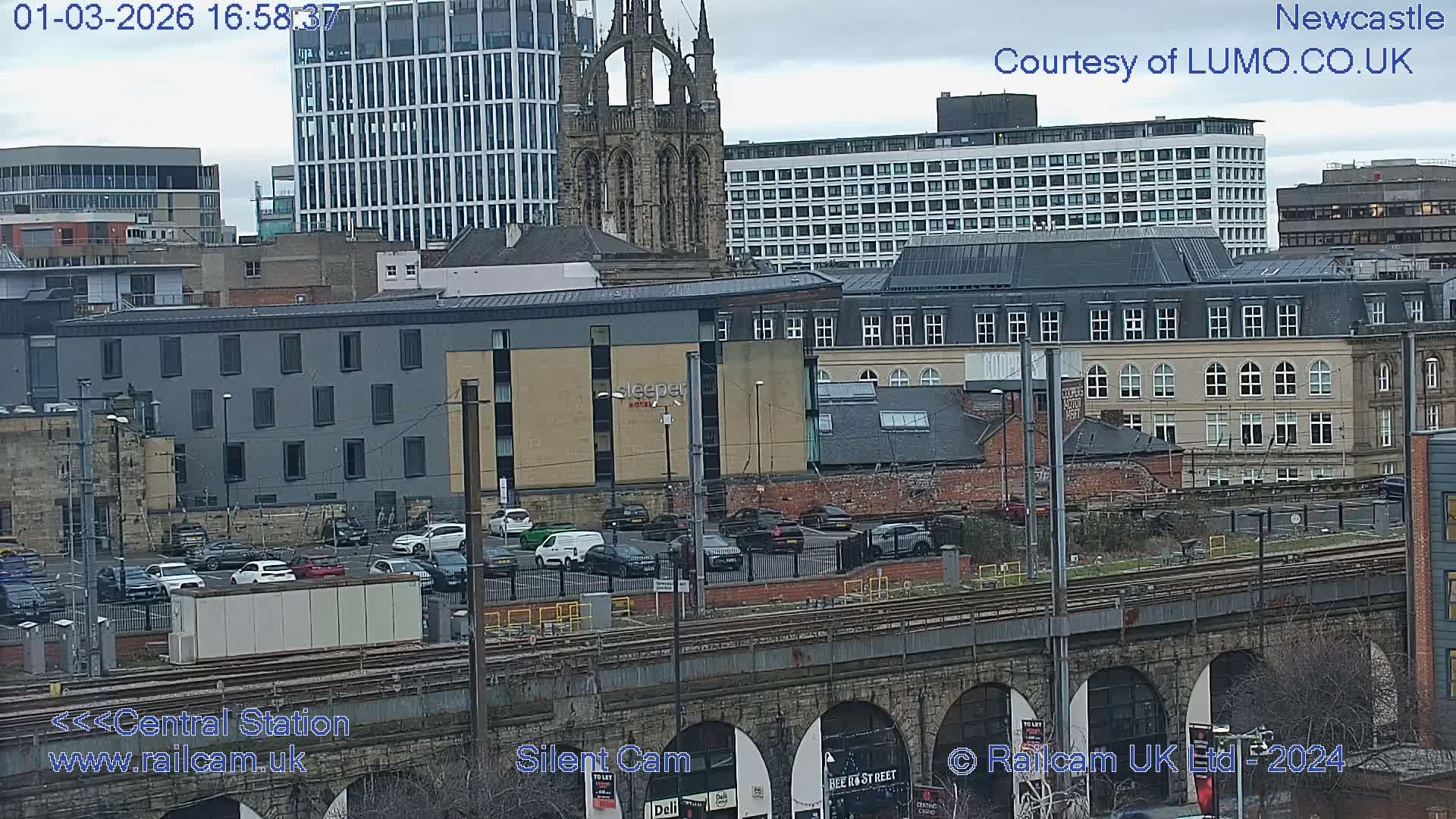 Newcastle upon Tyne Central Station Northeast Approach & Center Live Cam - Tyne and Wear, North East, England, United Kingdom