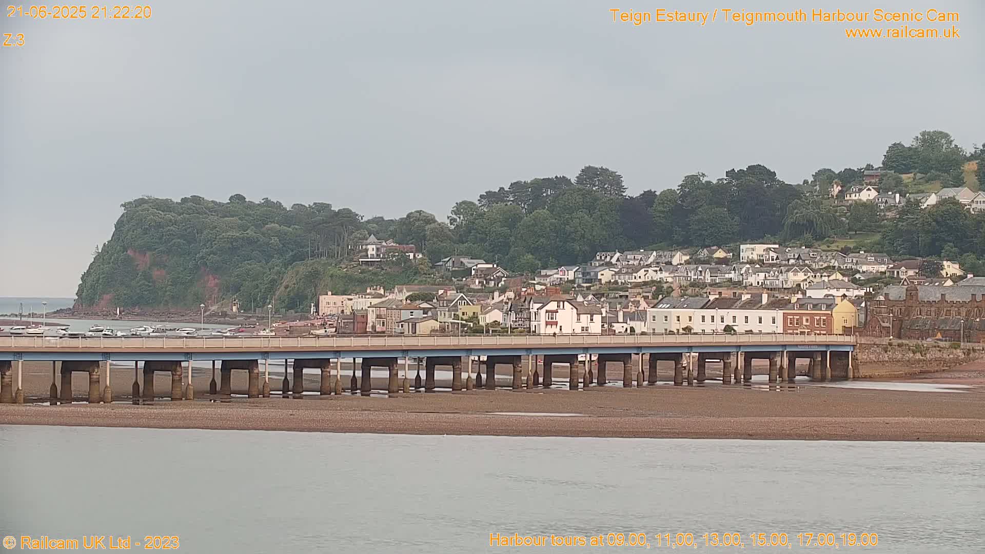 Teignmouth Harbour , Teign River & Shalton Village Live Cam - Teignbridge, Devon, South West, England, United Kingdom