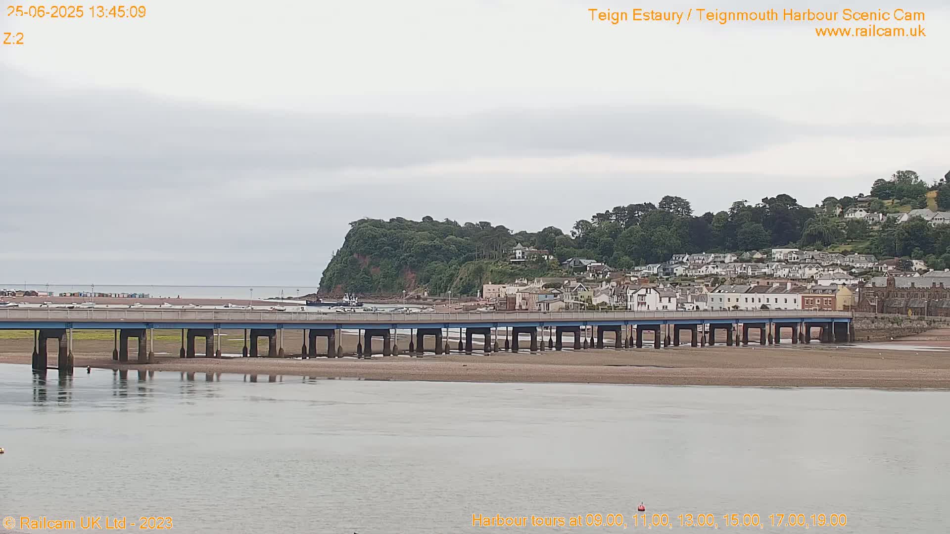 Teignmouth Harbour , Teign River & Shalton Village Live Cam - Teignbridge, Devon, South West, England, United Kingdom