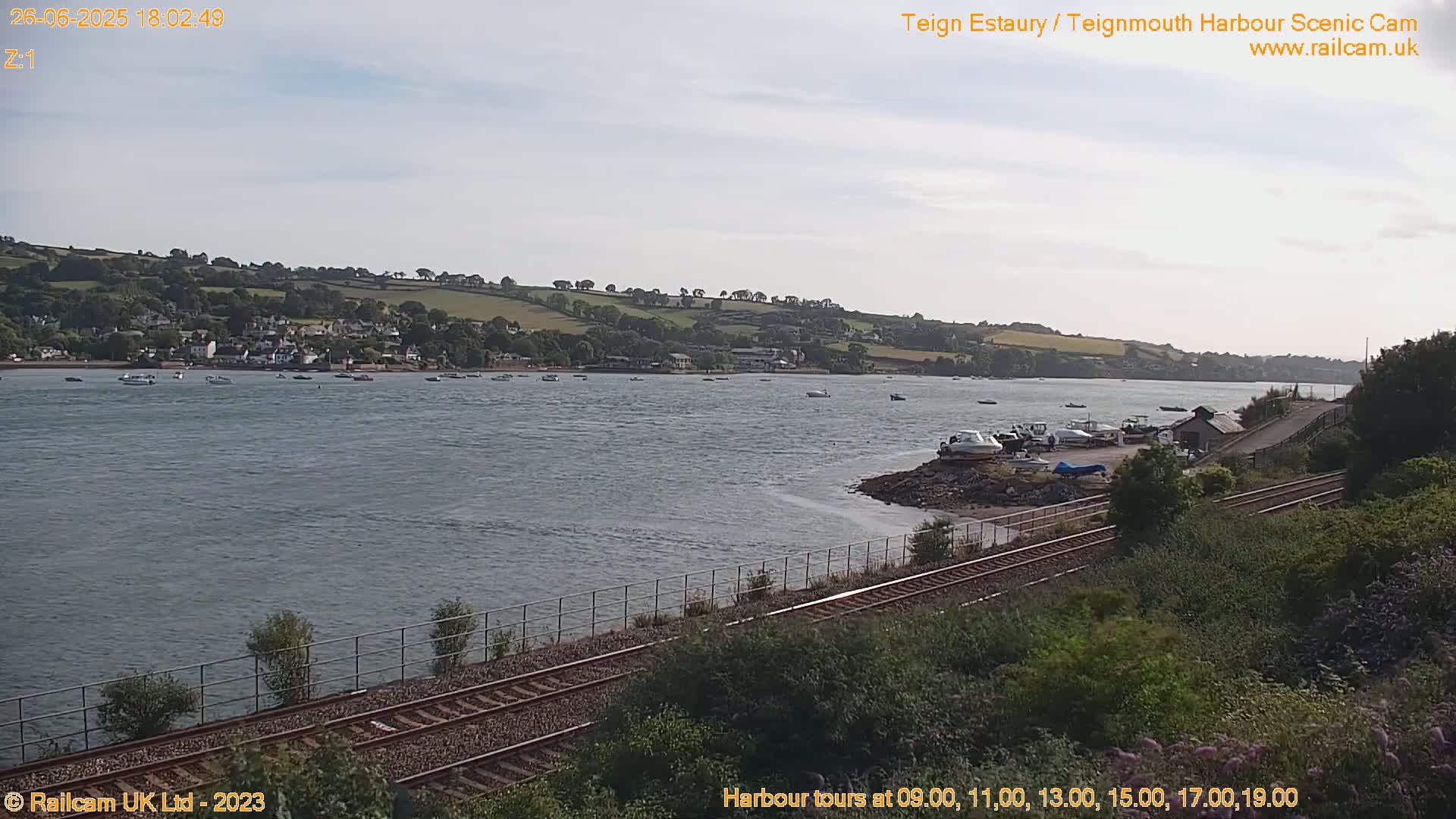 Teignmouth Harbour , Teign River & Shalton Village Live Cam - Teignbridge, Devon, South West, England, United Kingdom