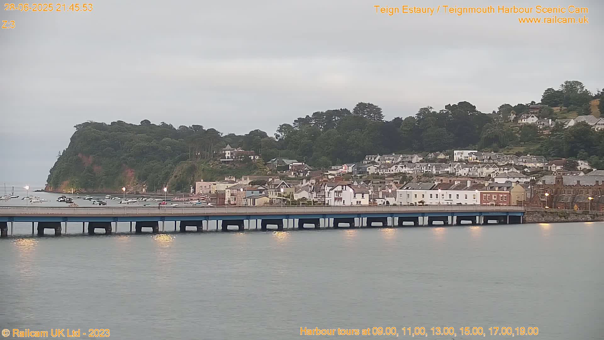 Teignmouth Harbour , Teign River & Shalton Village Live Cam - Teignbridge, Devon, South West, England, United Kingdom
