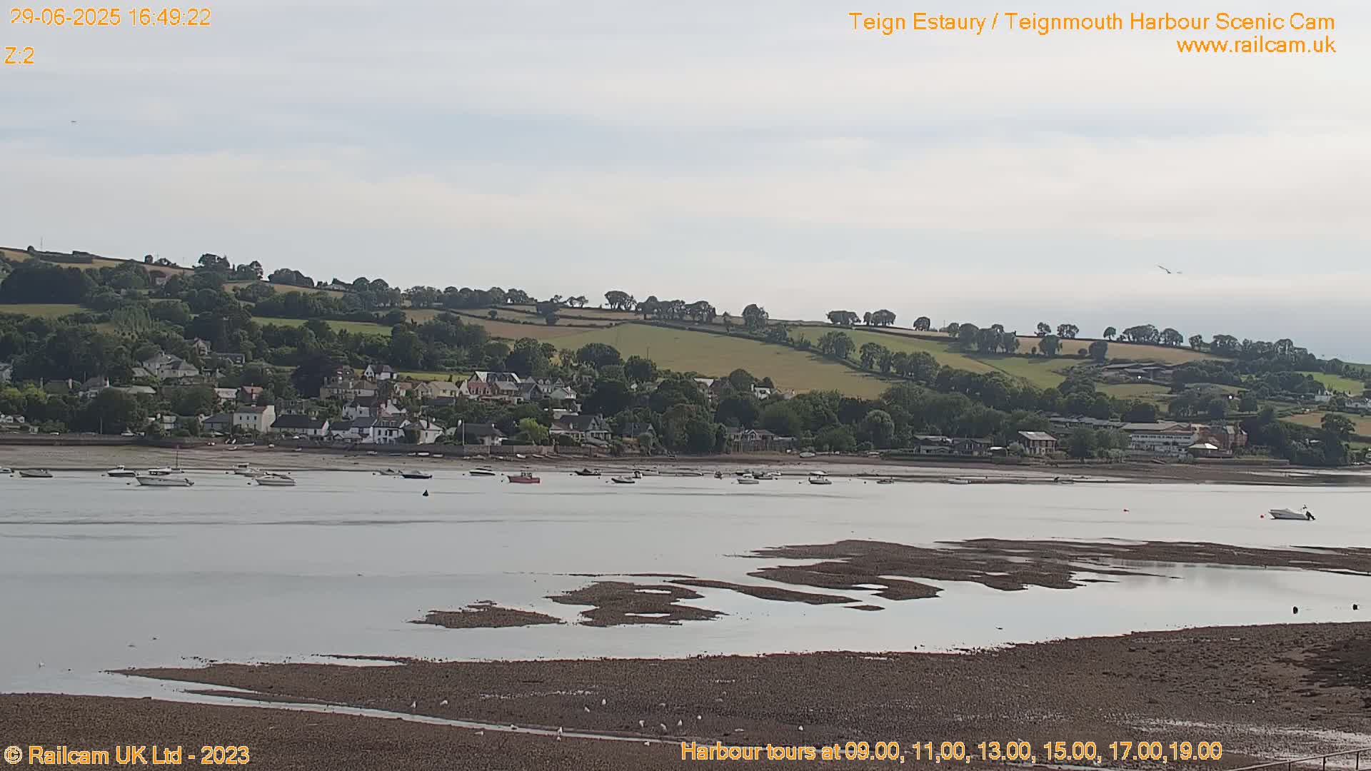 Teignmouth Harbour , Teign River & Shalton Village Live Cam - Teignbridge, Devon, South West, England, United Kingdom