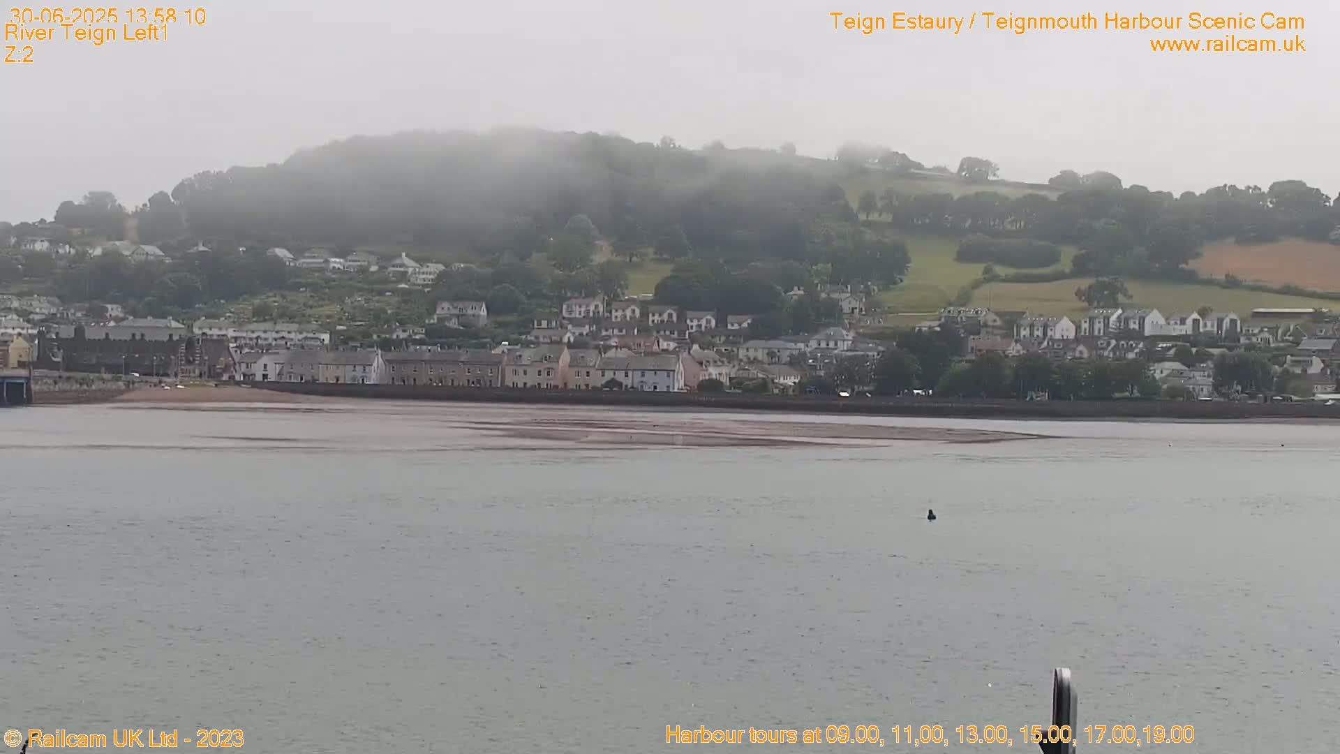 Teignmouth Harbour , Teign River & Shalton Village Live Cam - Teignbridge, Devon, South West, England, United Kingdom