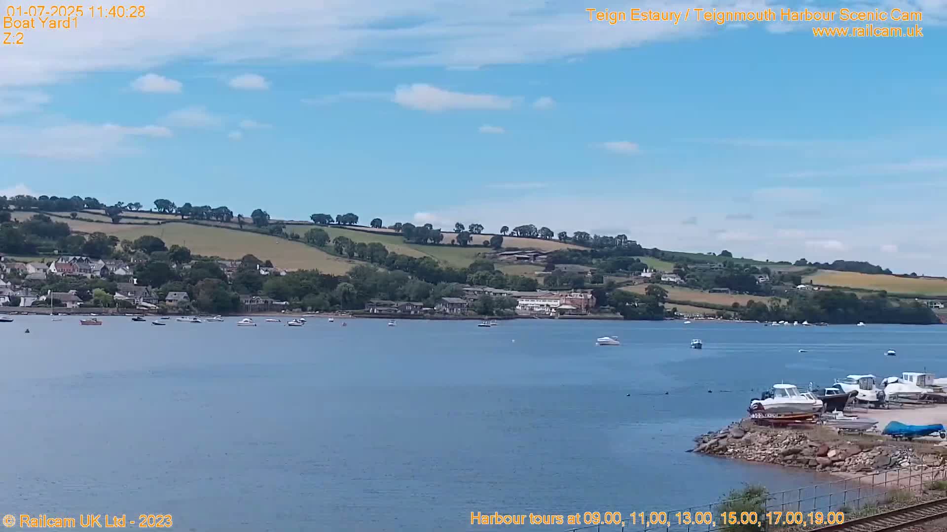 Teignmouth Harbour , Teign River & Shalton Village Live Cam - Teignbridge, Devon, South West, England, United Kingdom