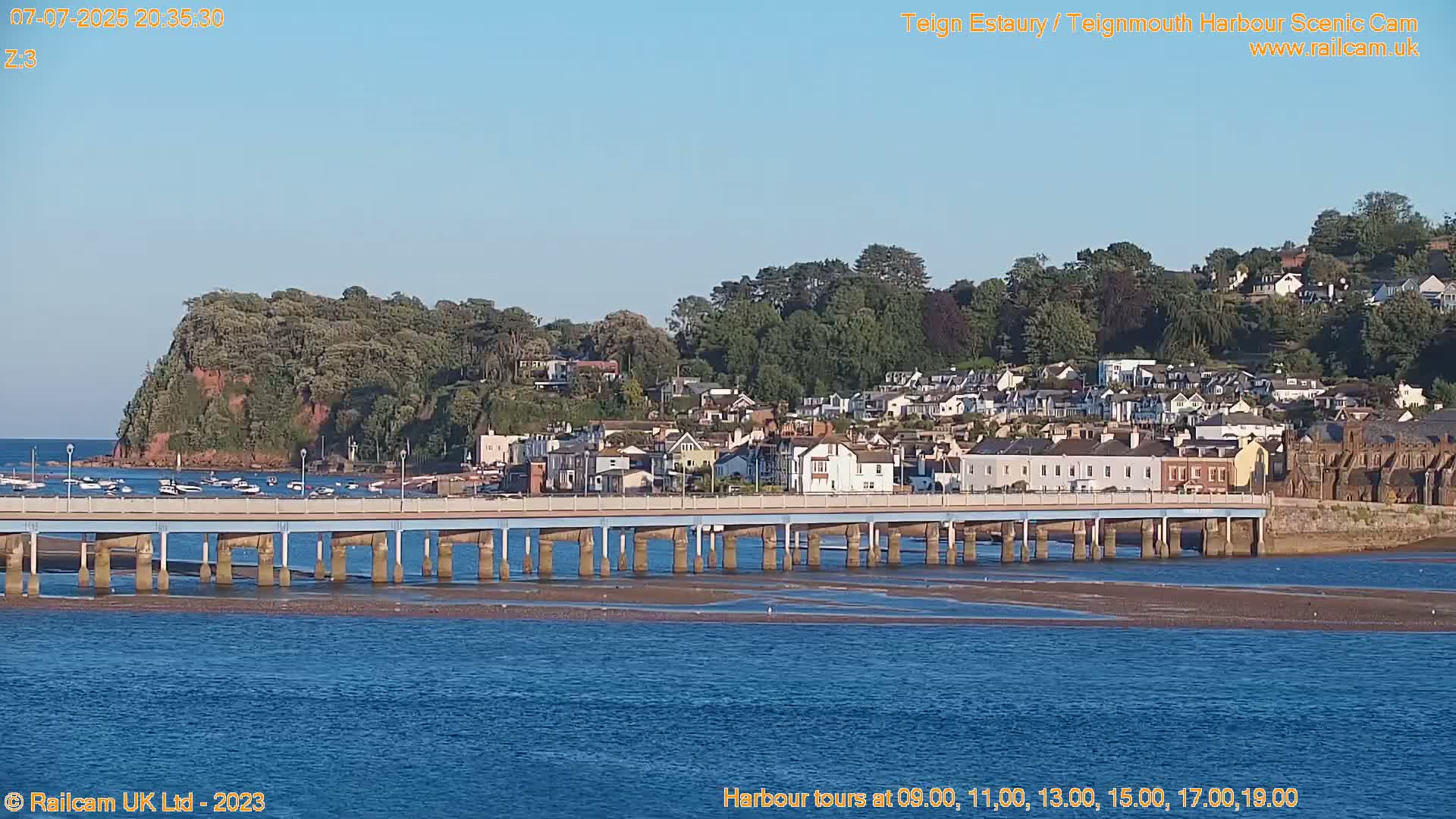 Teignmouth Harbour , Teign River & Shalton Village Live Cam - Teignbridge, Devon, South West, England, United Kingdom