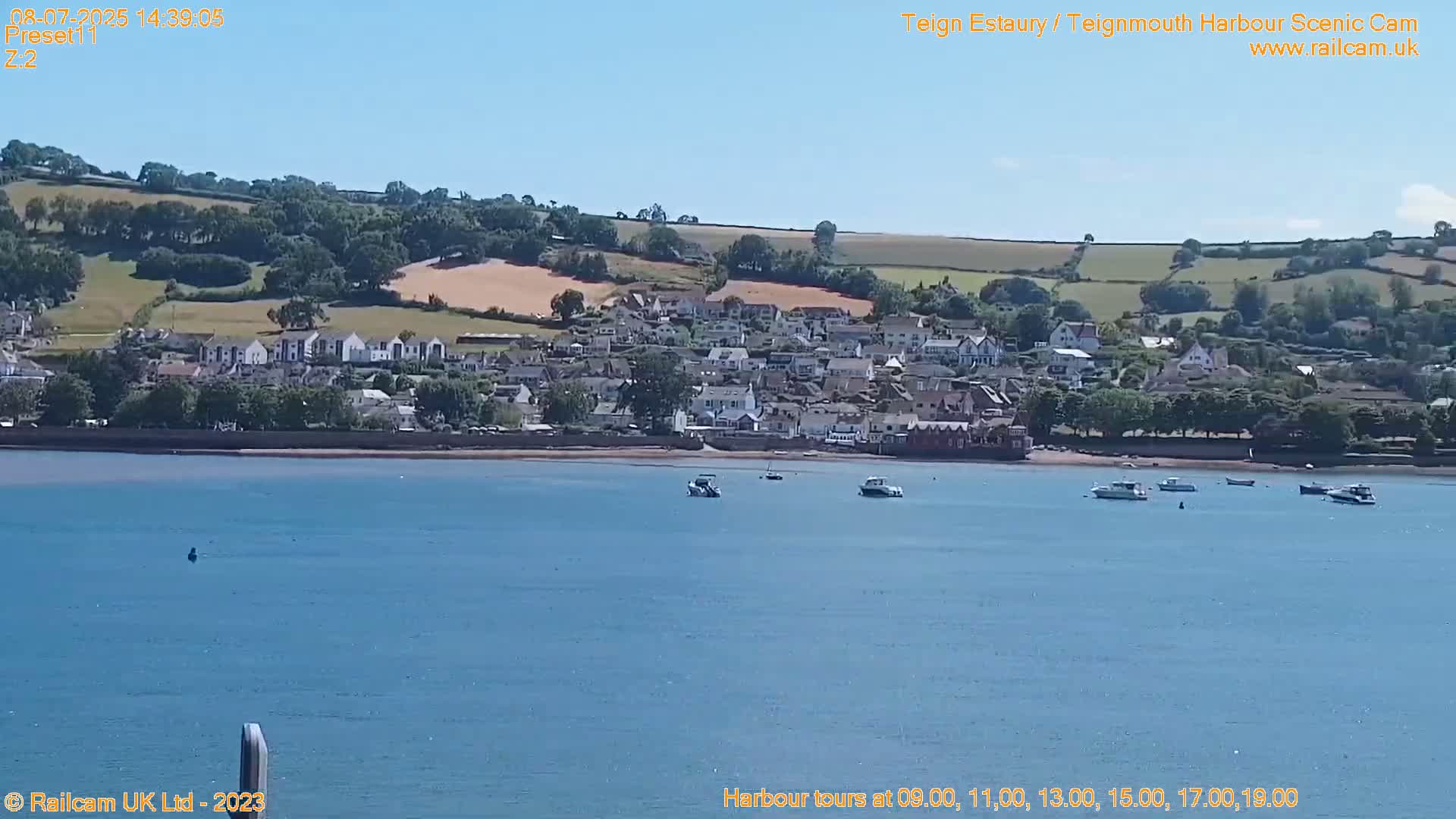Teignmouth Harbour , Teign River & Shalton Village Live Cam - Teignbridge, Devon, South West, England, United Kingdom