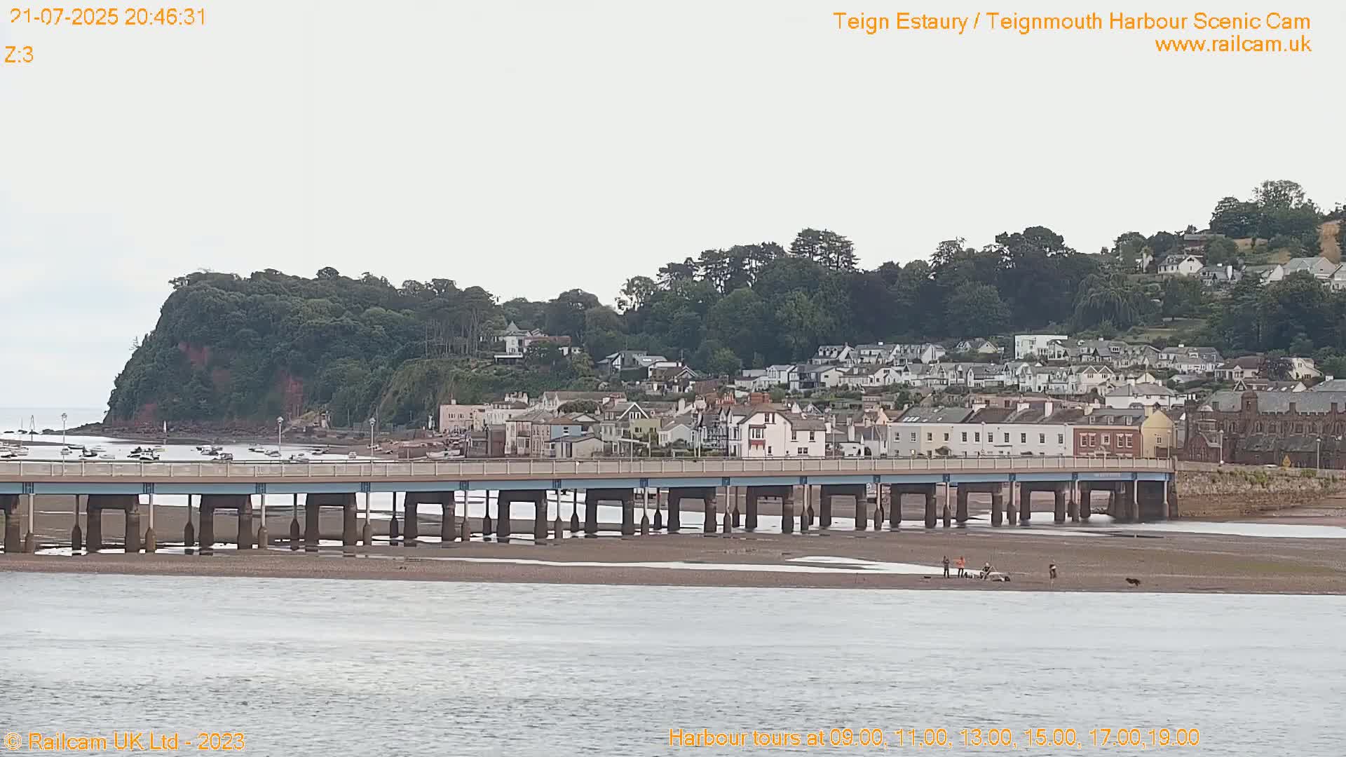 Teignmouth Harbour , Teign River & Shalton Village Live Cam - Teignbridge, Devon, South West, England, United Kingdom