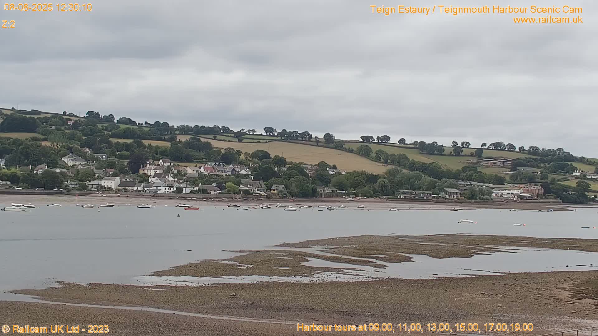 Teignmouth Harbour , Teign River & Shalton Village Live Cam - Teignbridge, Devon, South West, England, United Kingdom