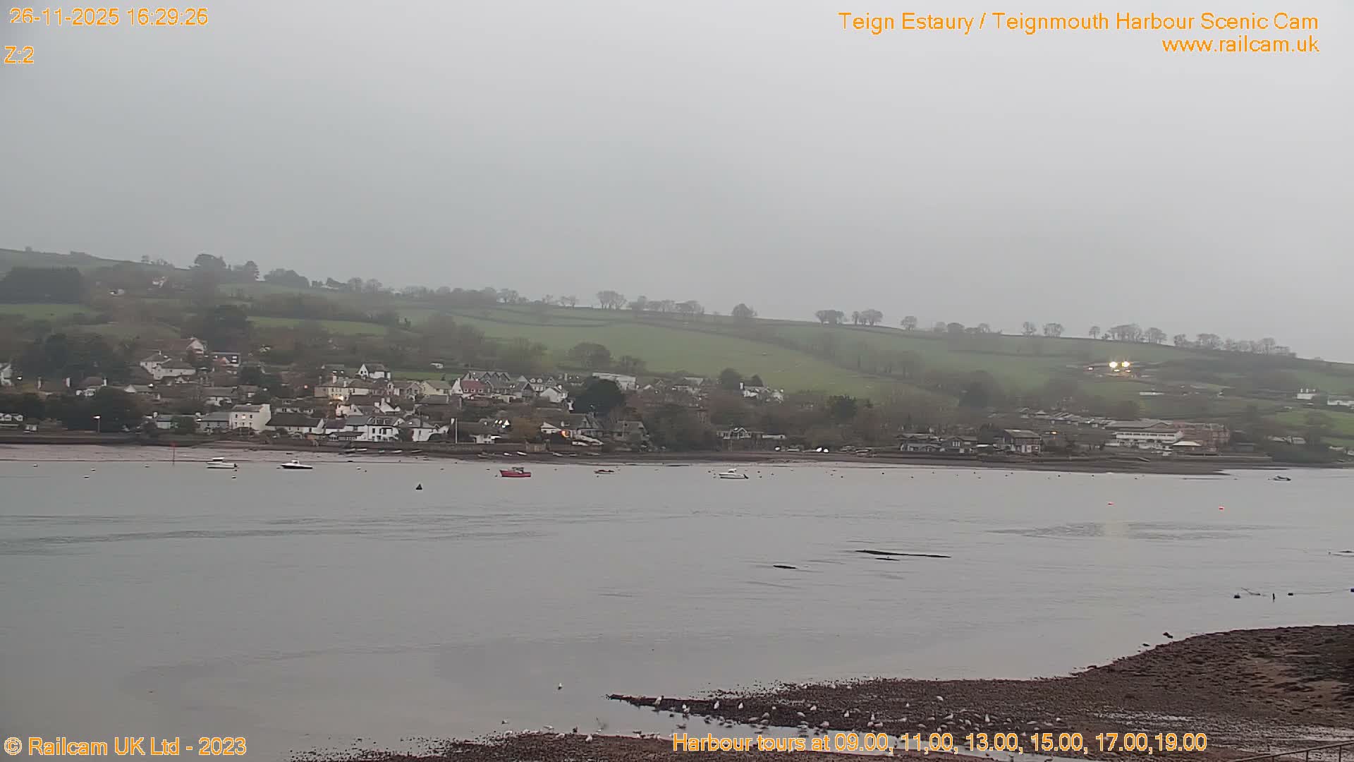 Teignmouth Harbour , Teign River & Shalton Village Live Cam - Teignbridge, Devon, South West, England, United Kingdom