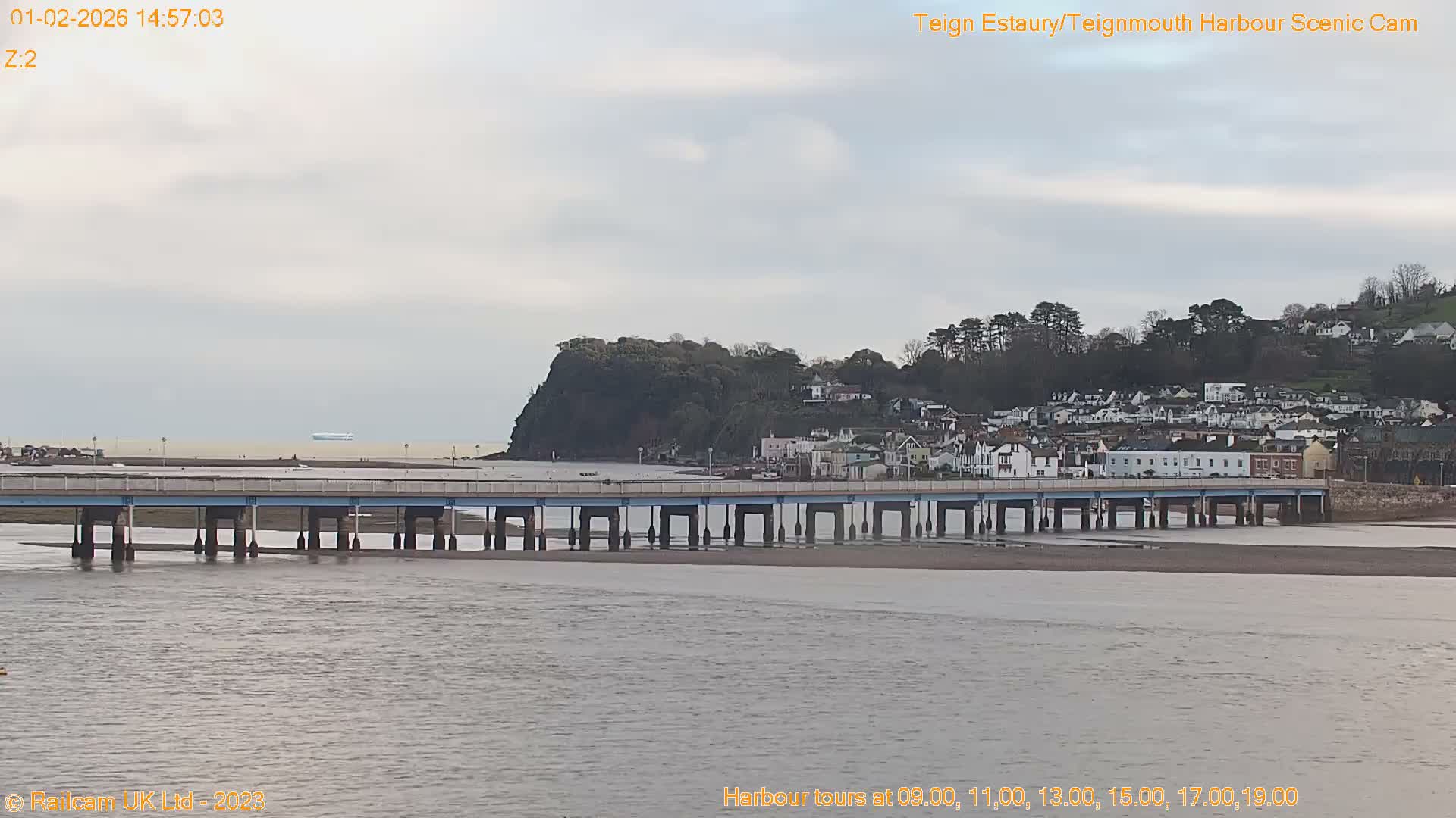 Teignmouth Harbour , Teign River & Shalton Village Live Cam - Teignbridge, Devon, South West, England, United Kingdom