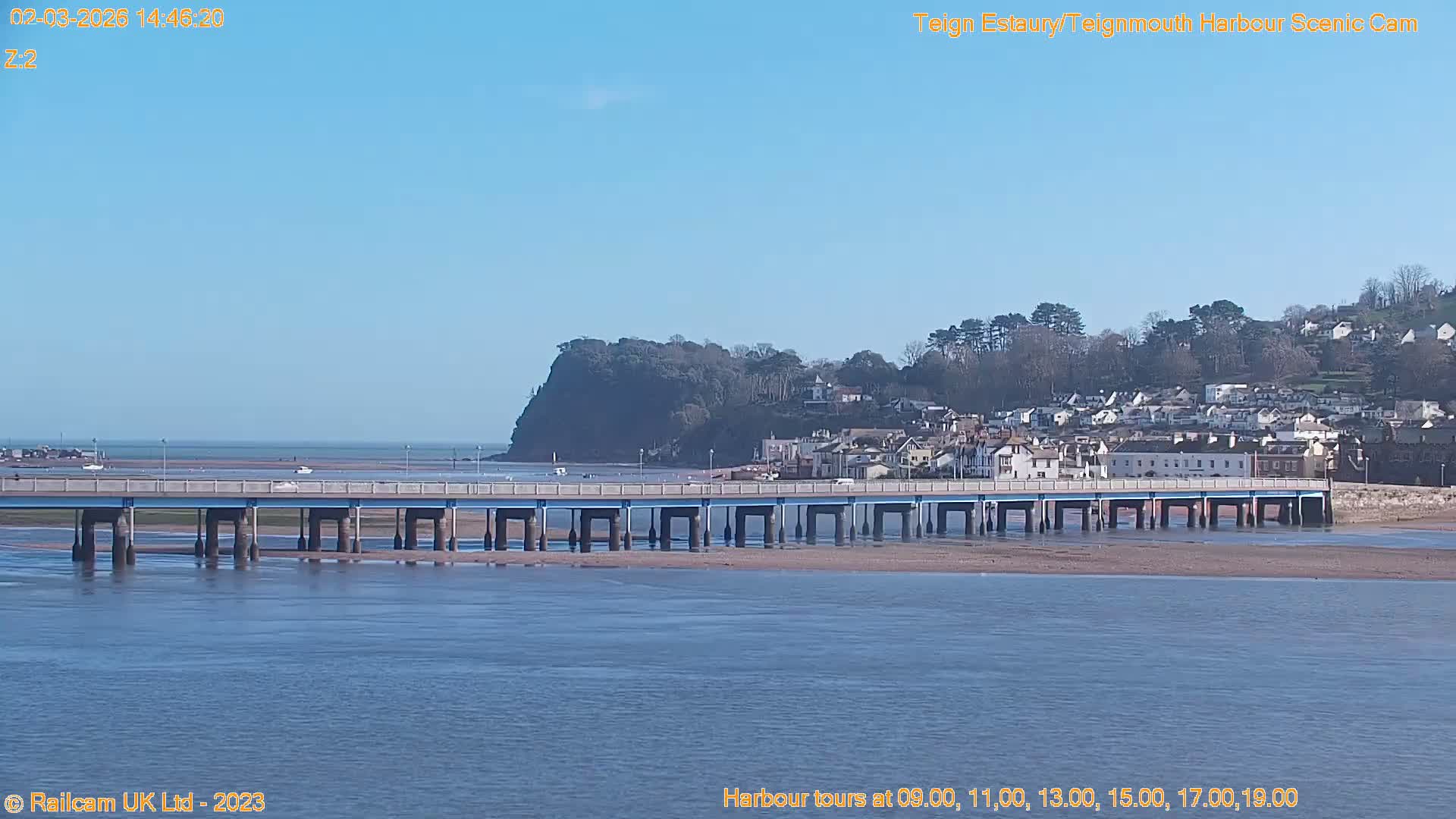 Teignmouth Harbour , Teign River & Shalton Village Live Cam - Teignbridge, Devon, South West, England, United Kingdom