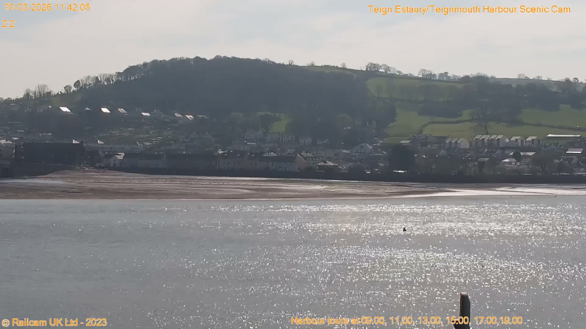 Teignmouth Harbour , Teign River & Shalton Village Live Cam - Teignbridge, Devon, South West, England, United Kingdom