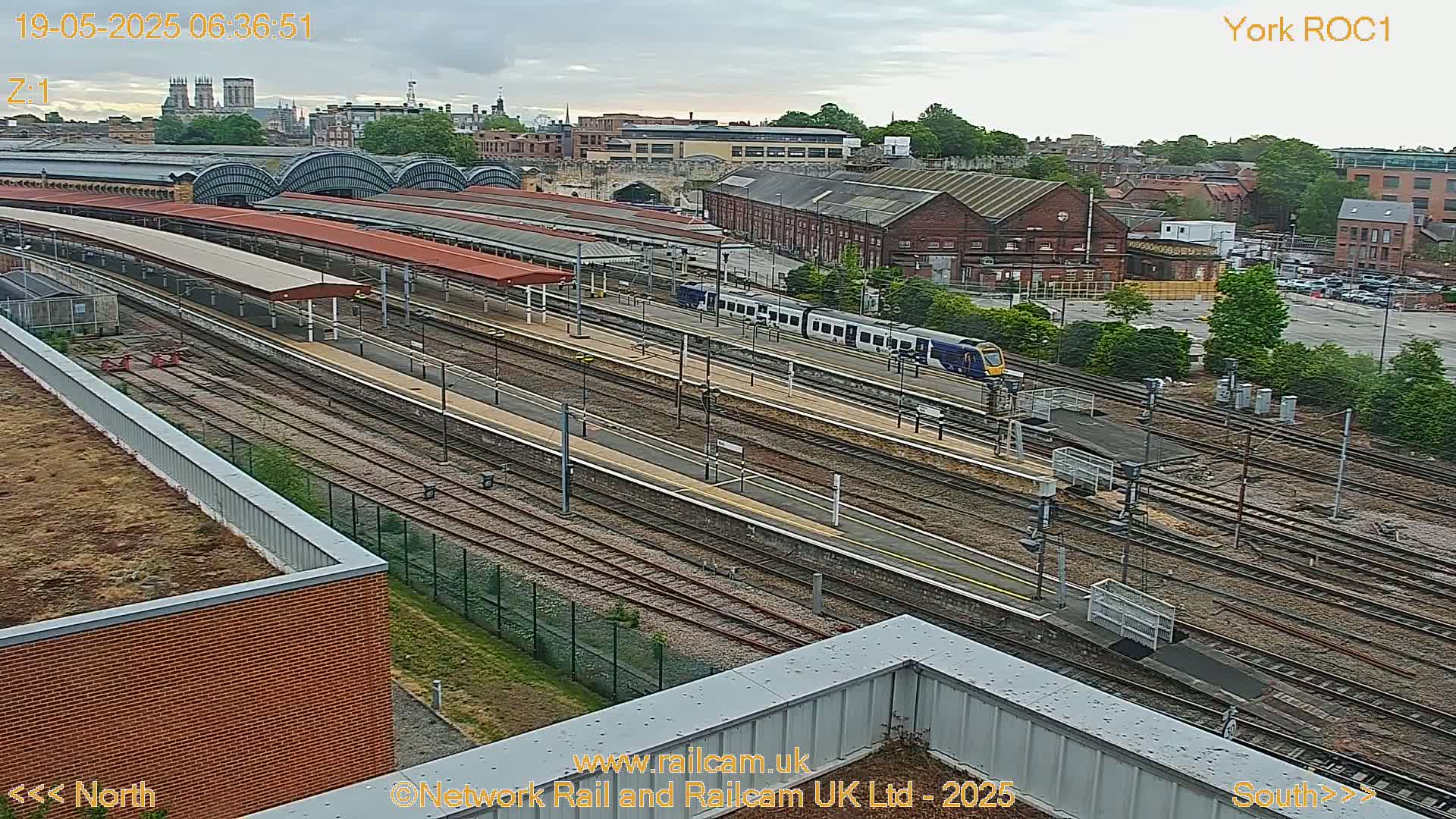 Yorkshire, York Railway Station & York City Live Cam   - York, North Yorkshire, Yorkshire and the Humber, England, United Kingdom