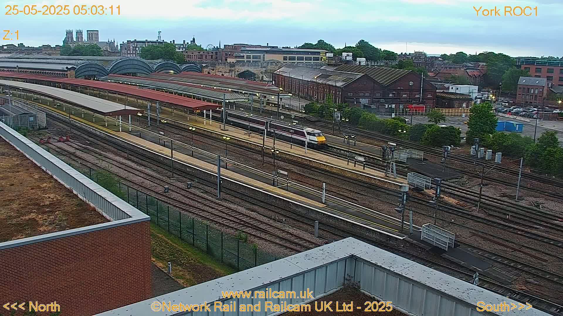 Yorkshire, York Railway Station & York City Live Cam   - York, North Yorkshire, Yorkshire and the Humber, England, United Kingdom