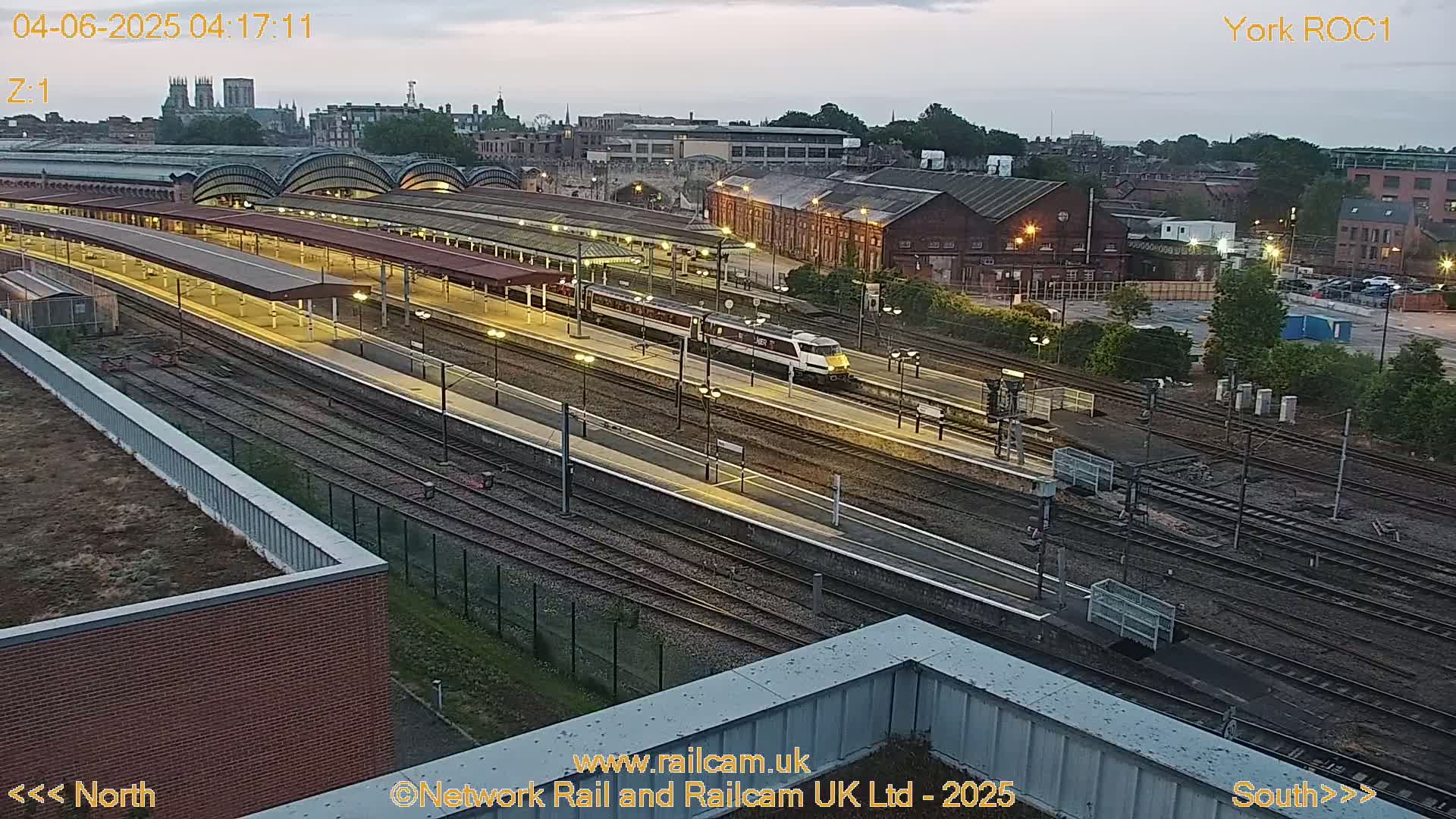 Yorkshire, York Railway Station & York City Live Cam   - York, North Yorkshire, Yorkshire and the Humber, England, United Kingdom