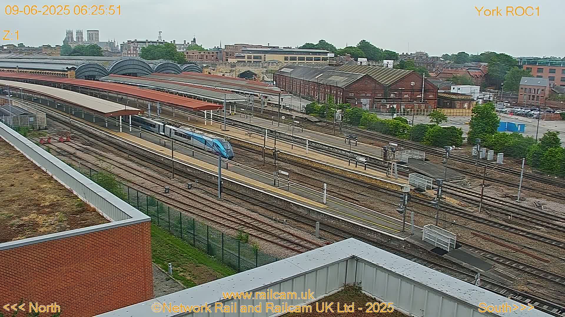 Yorkshire, York Railway Station & York City Live Cam   - York, North Yorkshire, Yorkshire and the Humber, England, United Kingdom