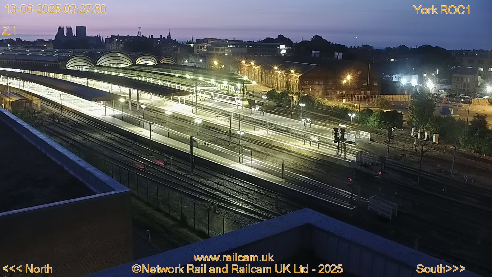 Yorkshire, York Railway Station & York City Live Cam   - York, North Yorkshire, Yorkshire and the Humber, England, United Kingdom