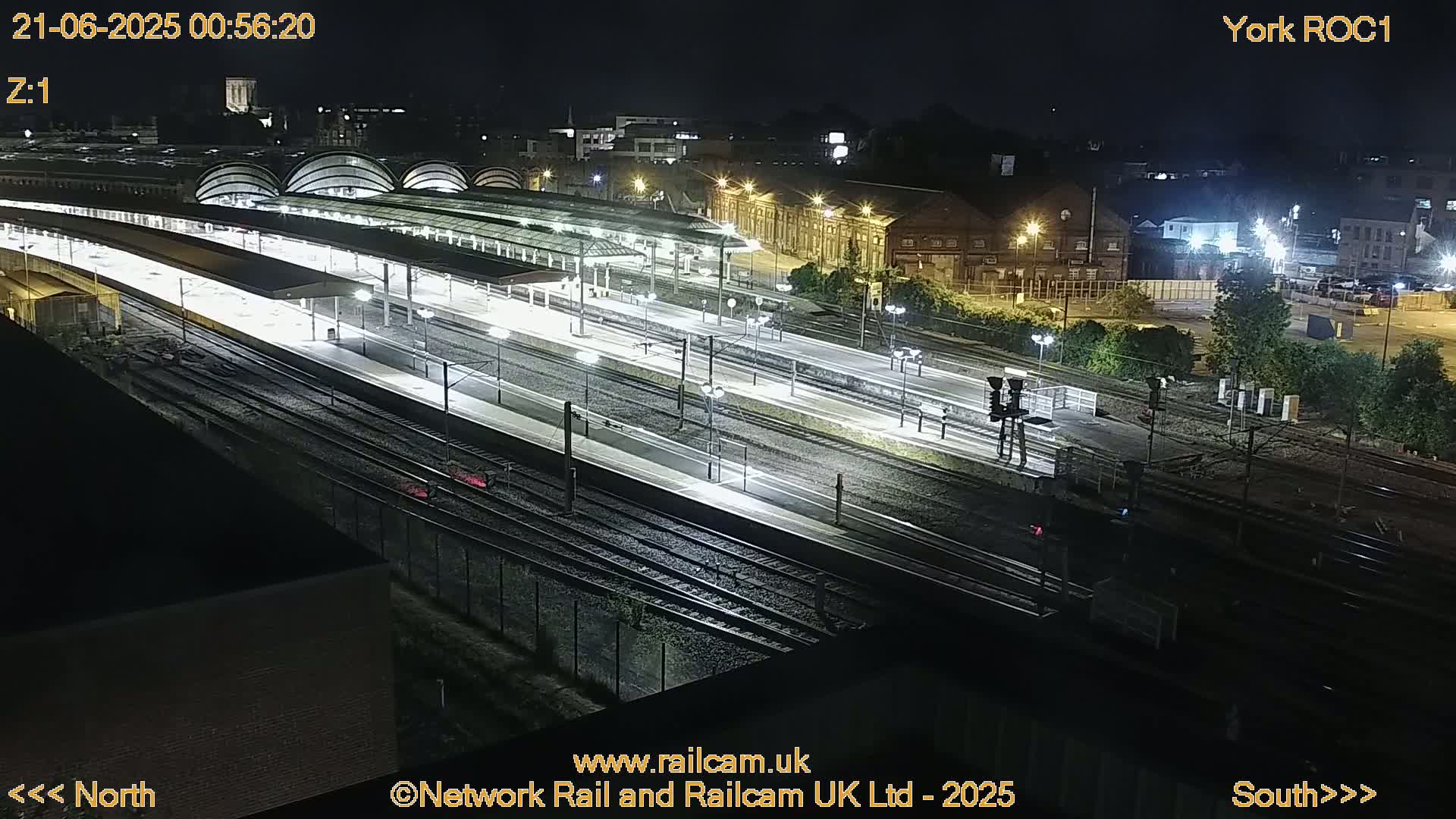 Yorkshire, York Railway Station & York City Live Cam   - York, North Yorkshire, Yorkshire and the Humber, England, United Kingdom