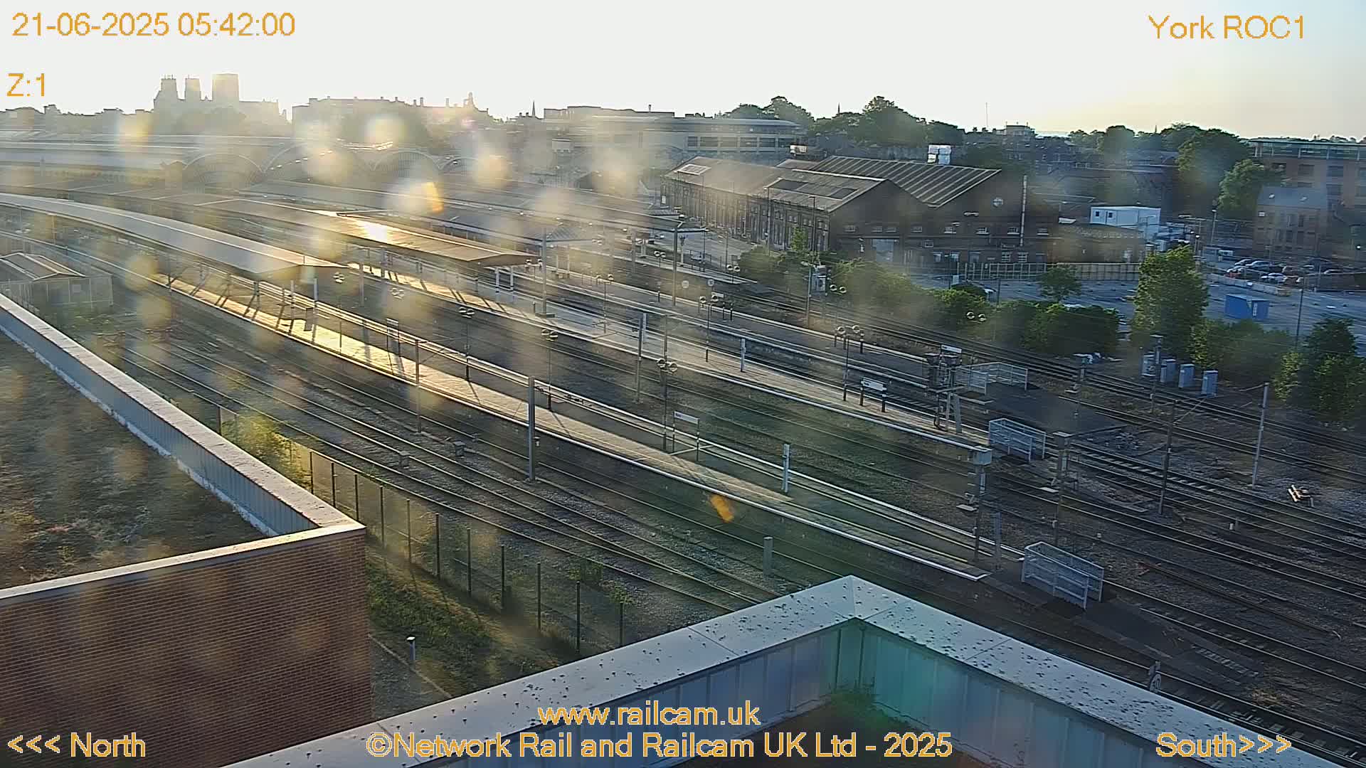 Yorkshire, York Railway Station & York City Live Cam   - York, North Yorkshire, Yorkshire and the Humber, England, United Kingdom
