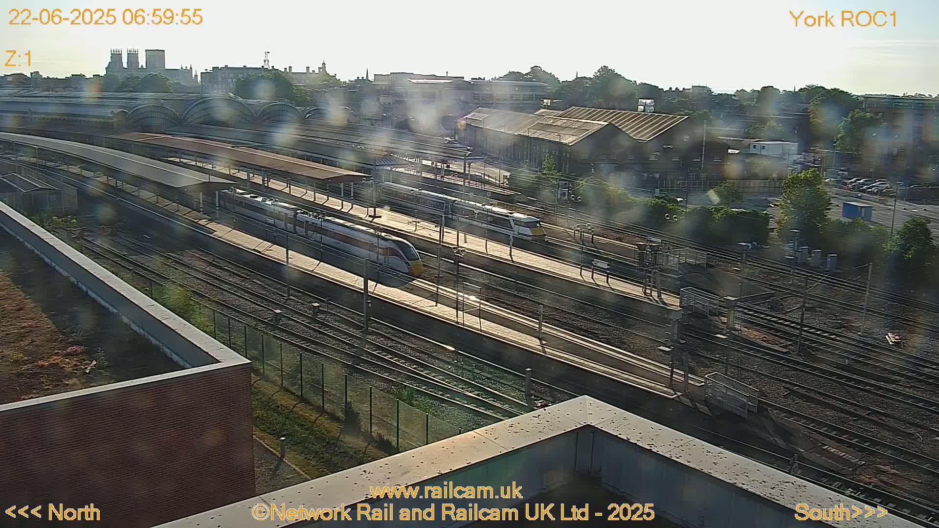 Yorkshire, York Railway Station & York City Live Cam   - York, North Yorkshire, Yorkshire and the Humber, England, United Kingdom