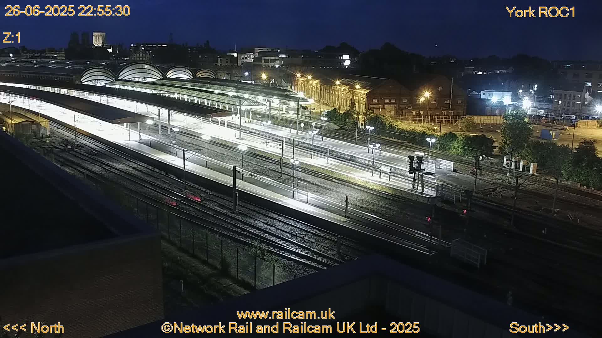 Yorkshire, York Railway Station & York City Live Cam   - York, North Yorkshire, Yorkshire and the Humber, England, United Kingdom