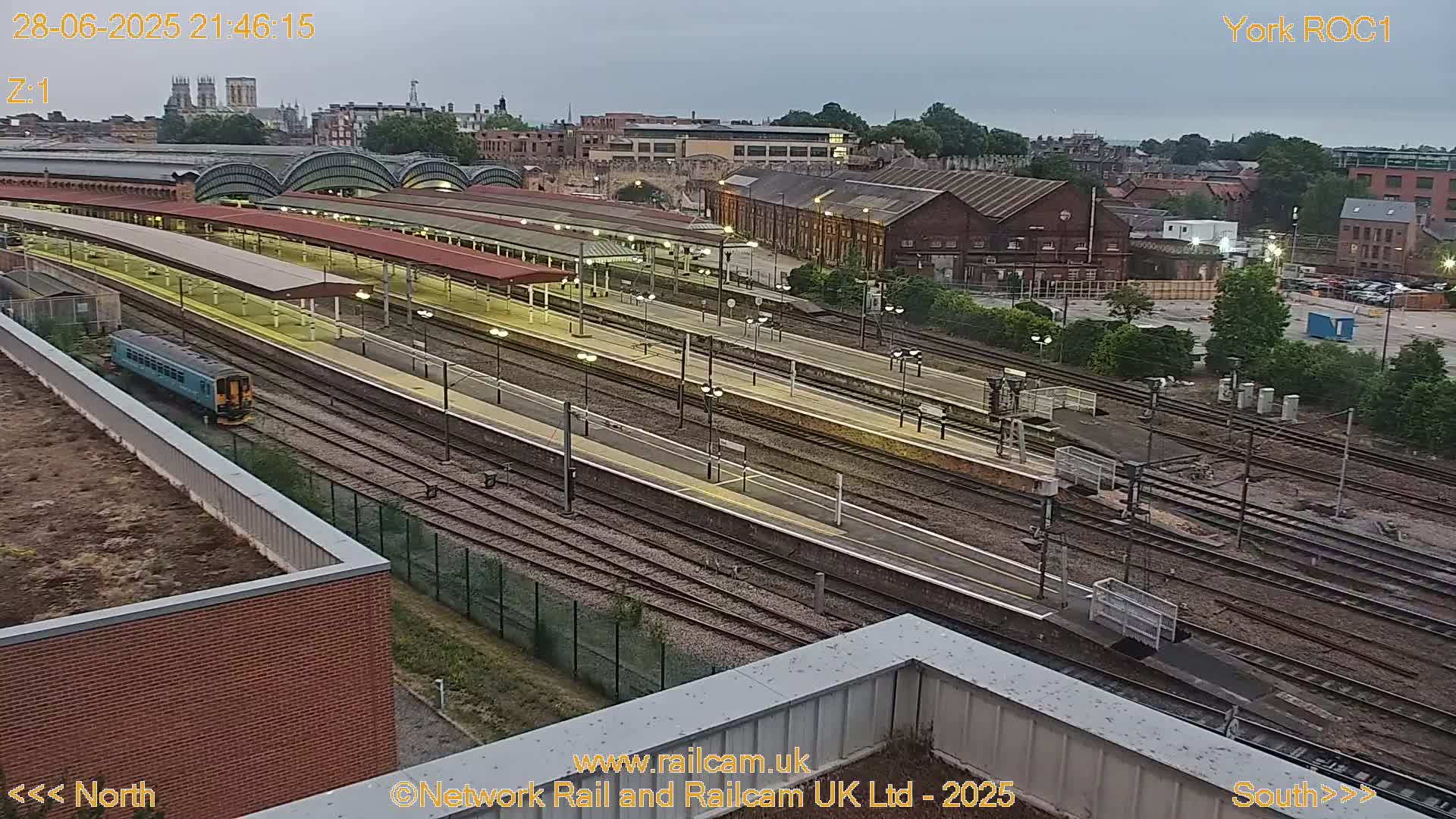 Yorkshire, York Railway Station & York City Live Cam   - York, North Yorkshire, Yorkshire and the Humber, England, United Kingdom