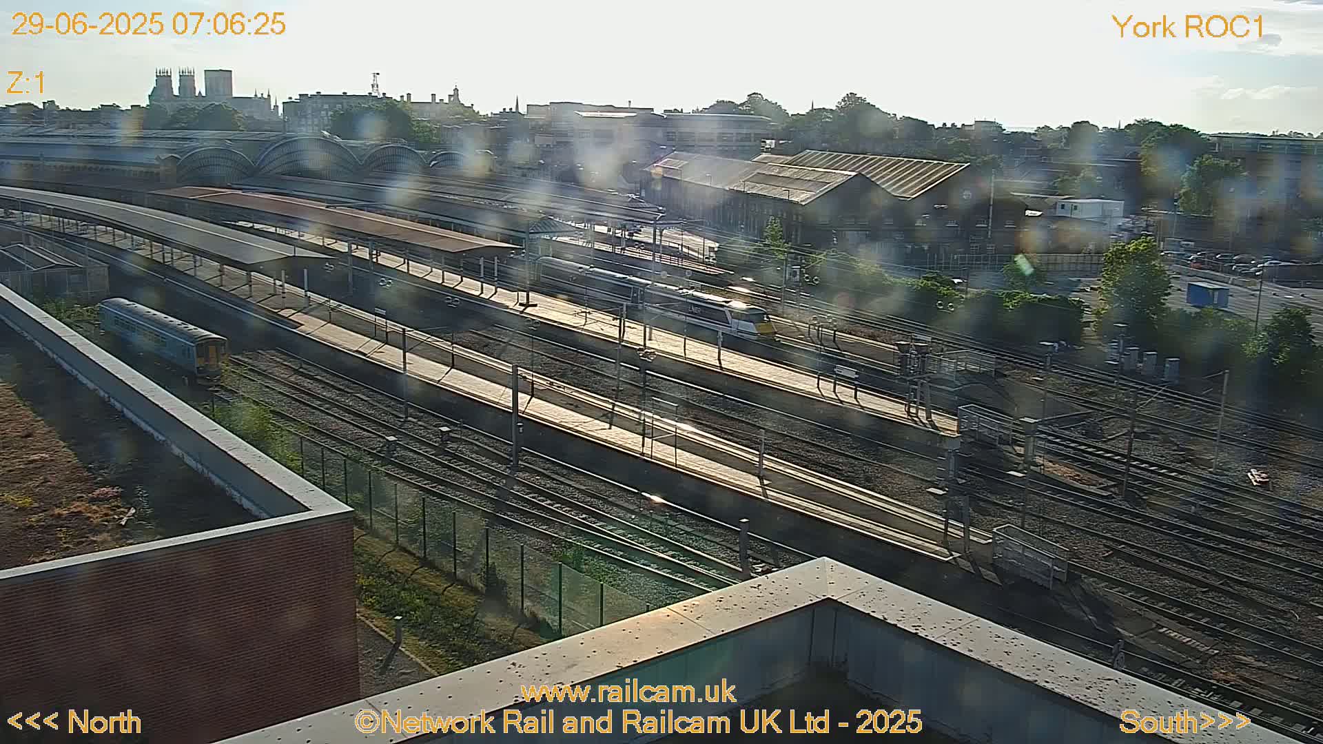 Yorkshire, York Railway Station & York City Live Cam   - York, North Yorkshire, Yorkshire and the Humber, England, United Kingdom