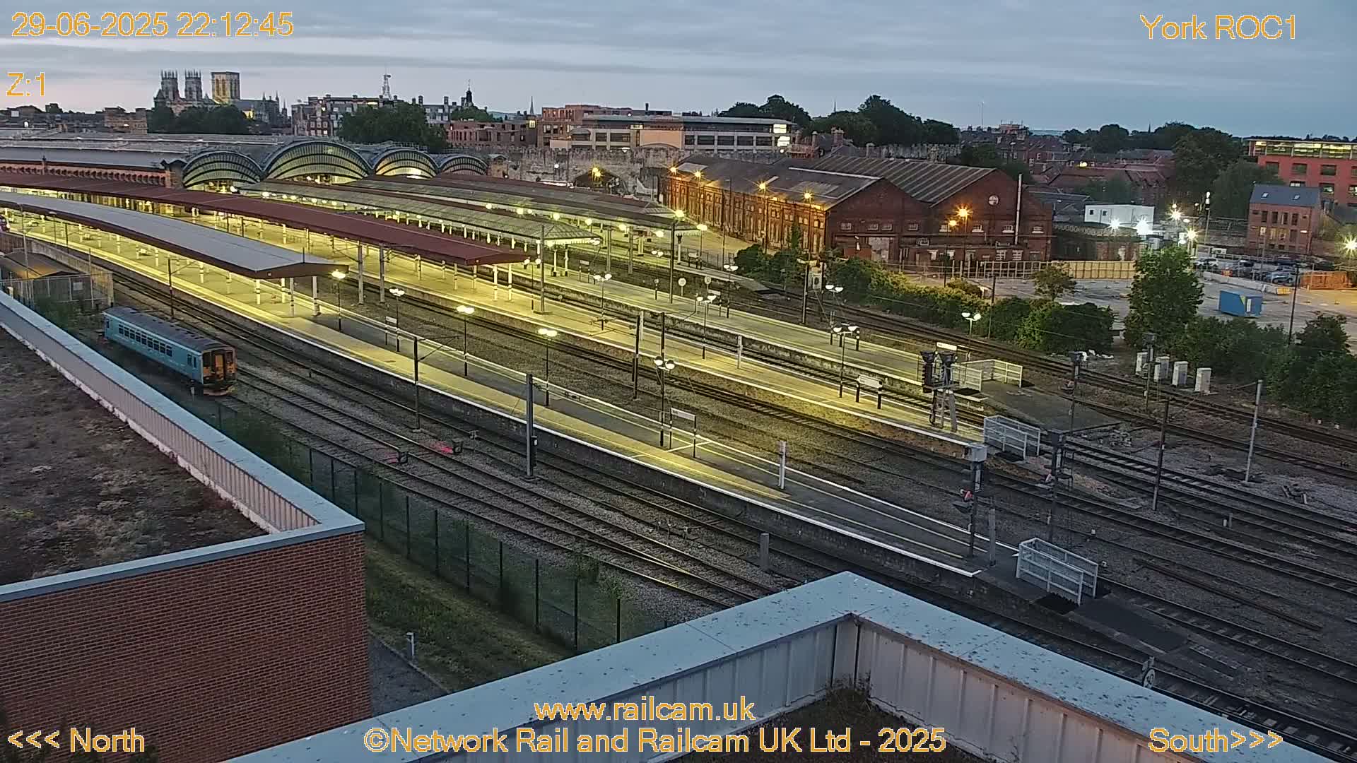 Yorkshire, York Railway Station & York City Live Cam   - York, North Yorkshire, Yorkshire and the Humber, England, United Kingdom