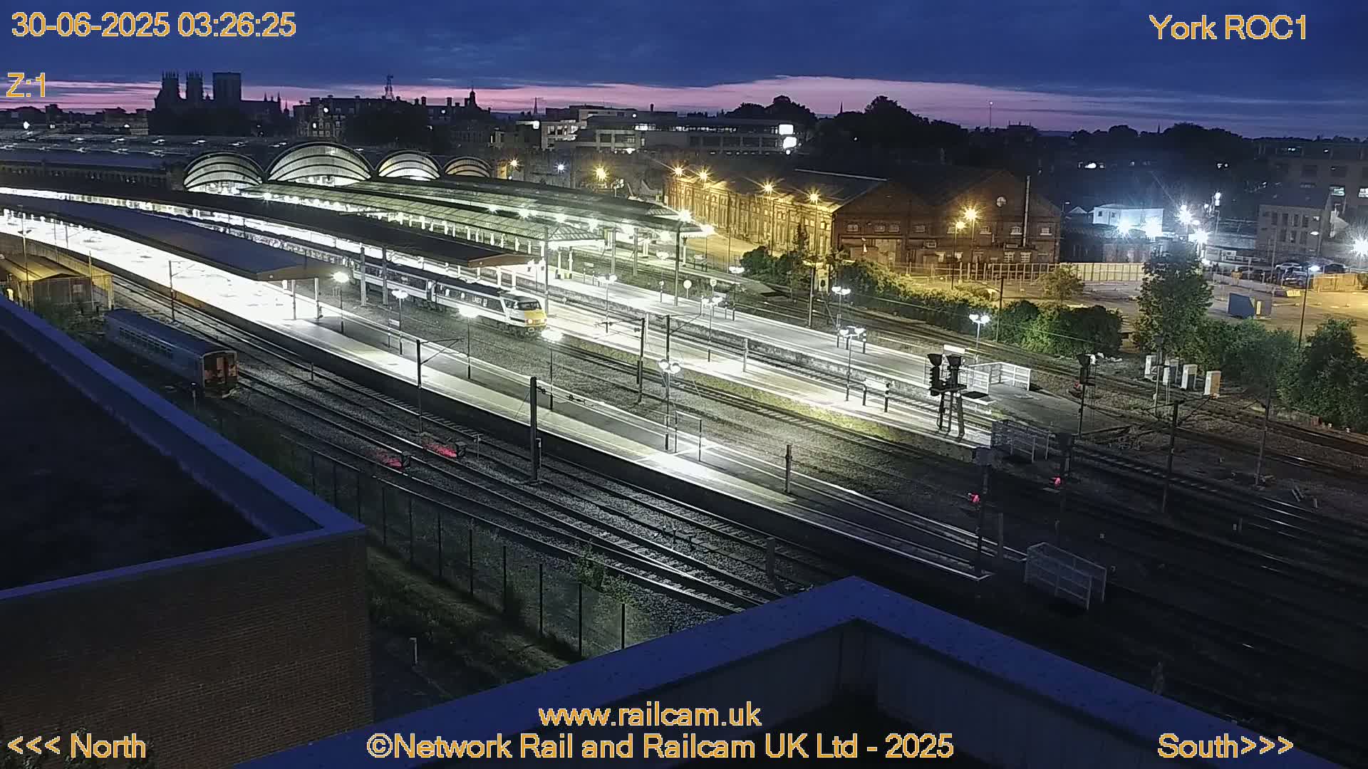 Yorkshire, York Railway Station & York City Live Cam   - York, North Yorkshire, Yorkshire and the Humber, England, United Kingdom