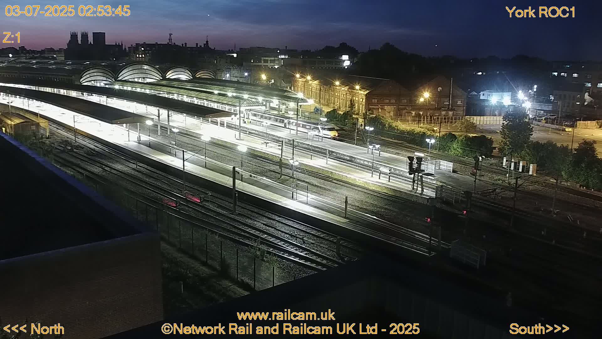 Yorkshire, York Railway Station & York City Live Cam   - York, North Yorkshire, Yorkshire and the Humber, England, United Kingdom
