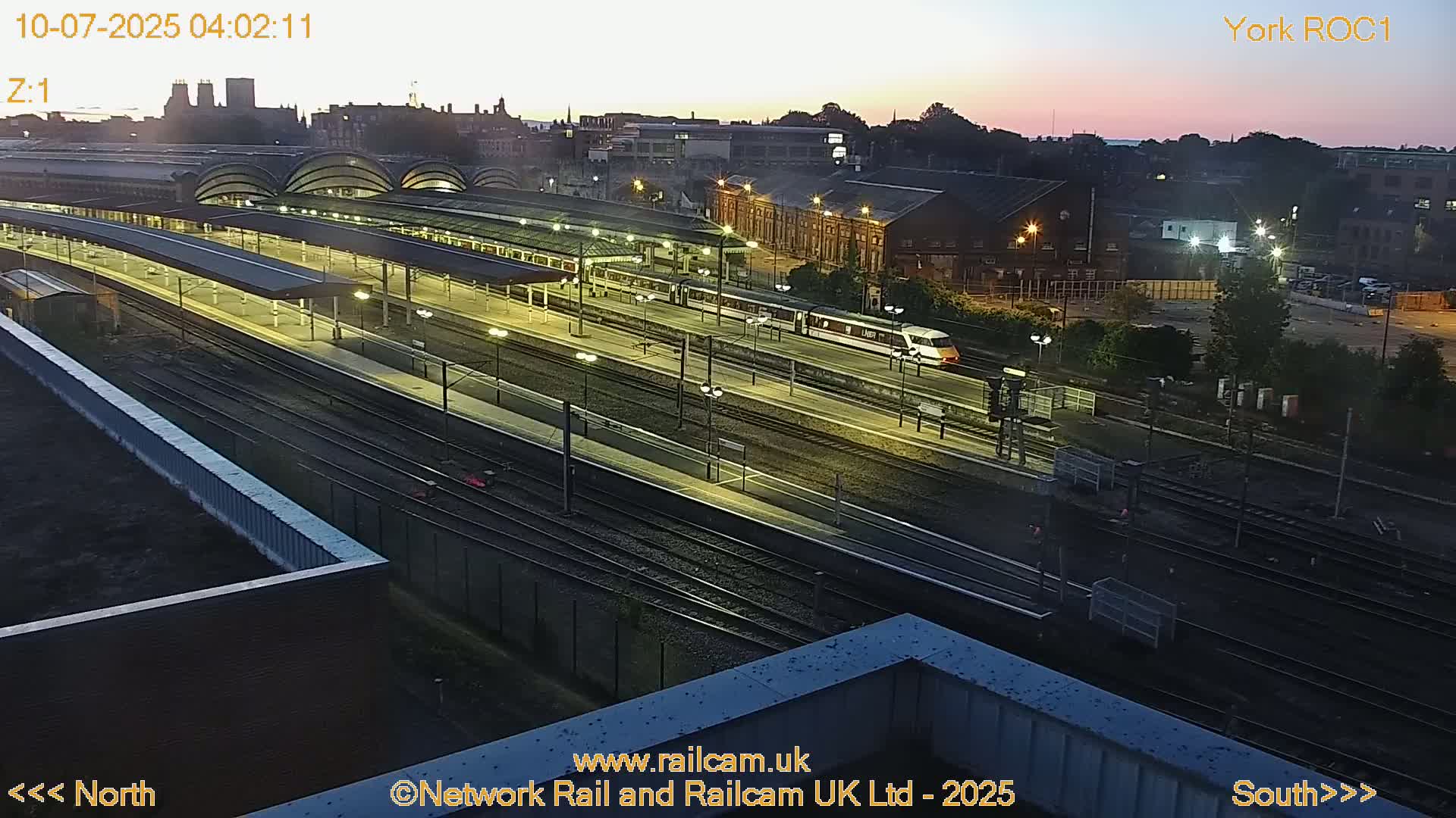 Yorkshire, York Railway Station & York City Live Cam   - York, North Yorkshire, Yorkshire and the Humber, England, United Kingdom