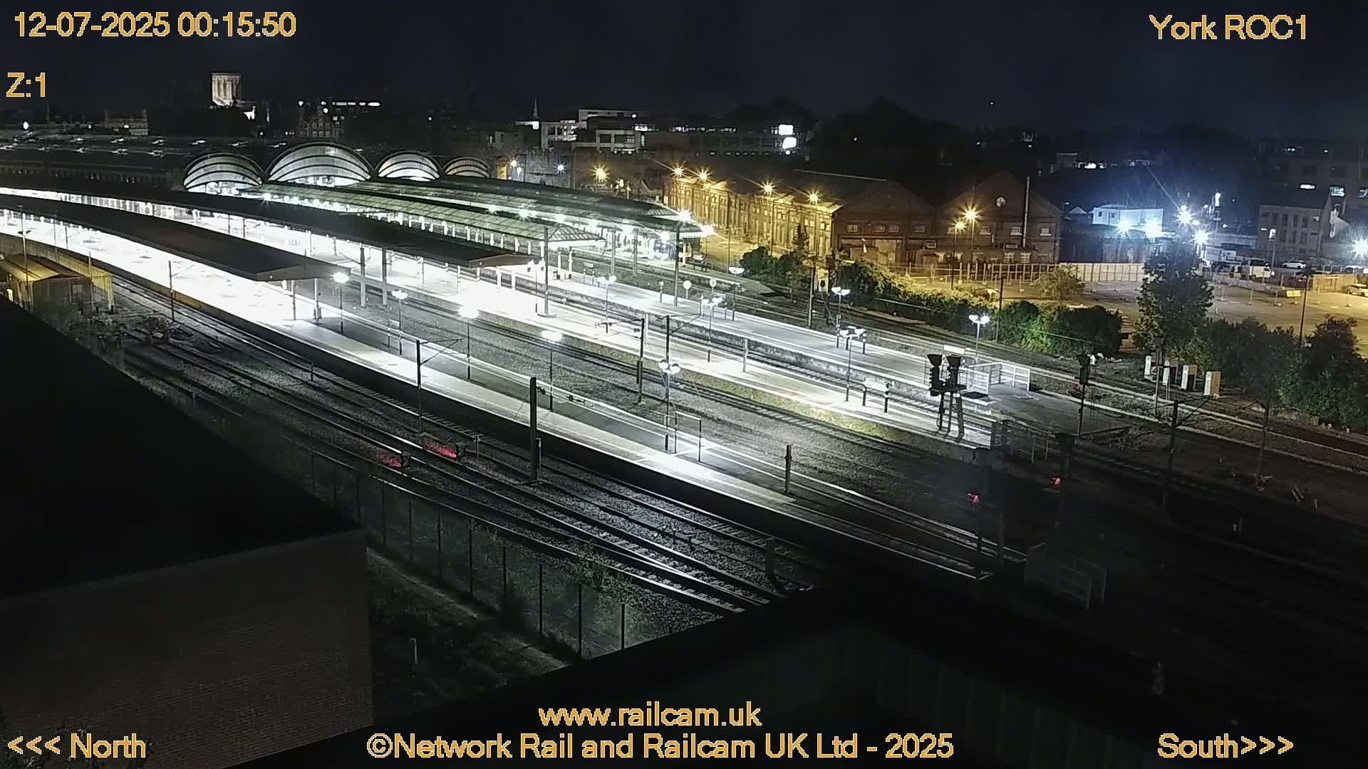 Yorkshire, York Railway Station & York City Live Cam   - York, North Yorkshire, Yorkshire and the Humber, England, United Kingdom