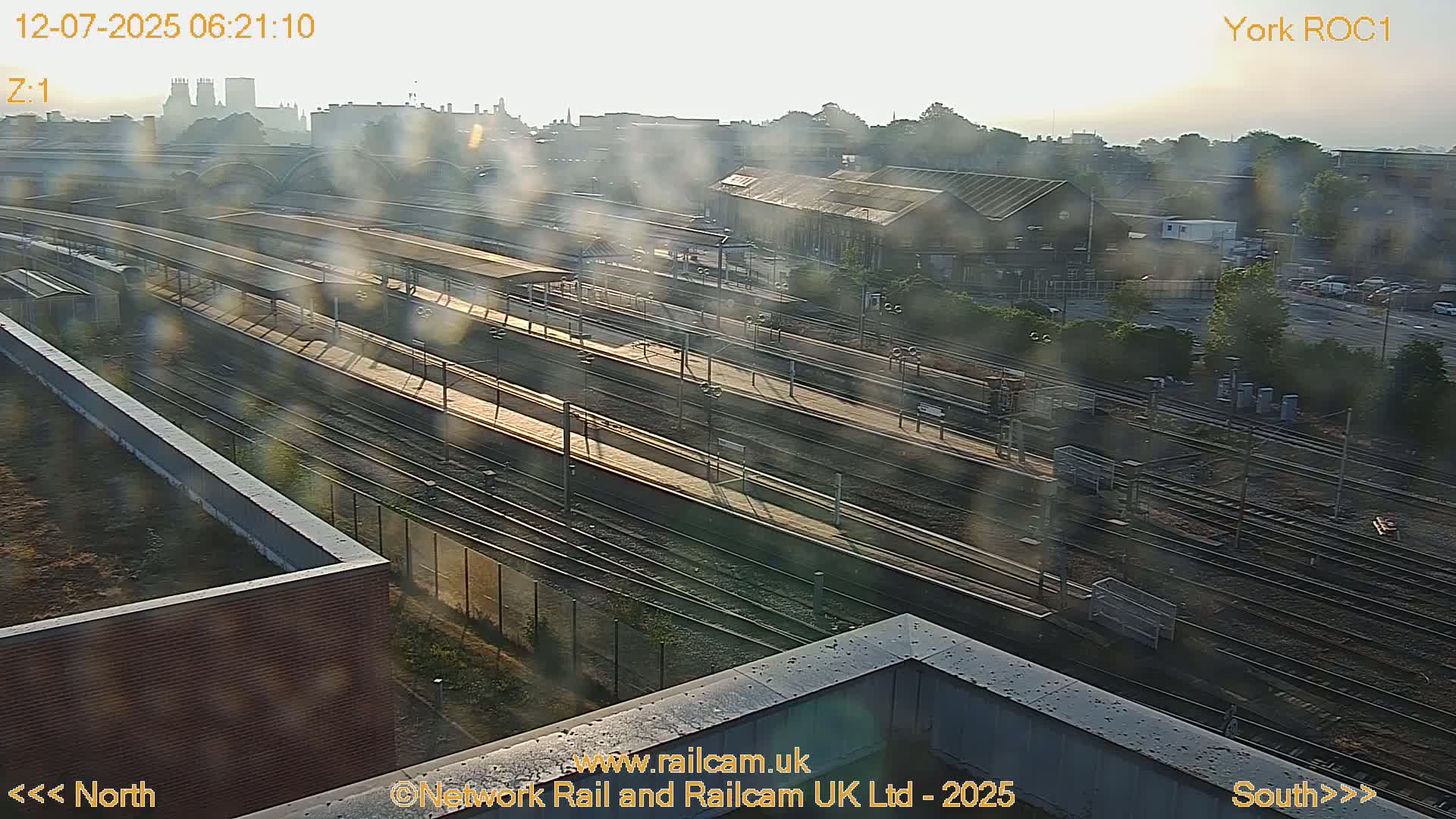 Yorkshire, York Railway Station & York City Live Cam   - York, North Yorkshire, Yorkshire and the Humber, England, United Kingdom