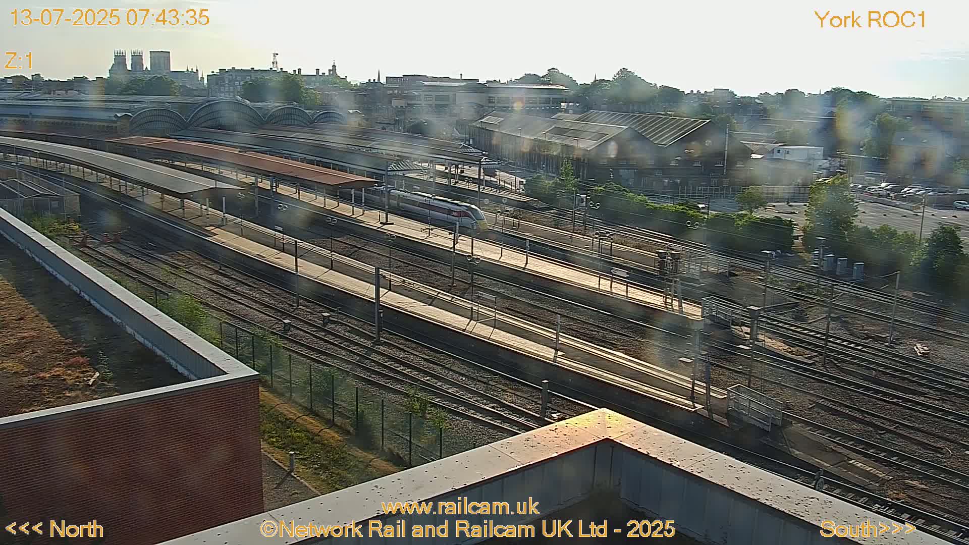 Yorkshire, York Railway Station & York City Live Cam   - York, North Yorkshire, Yorkshire and the Humber, England, United Kingdom