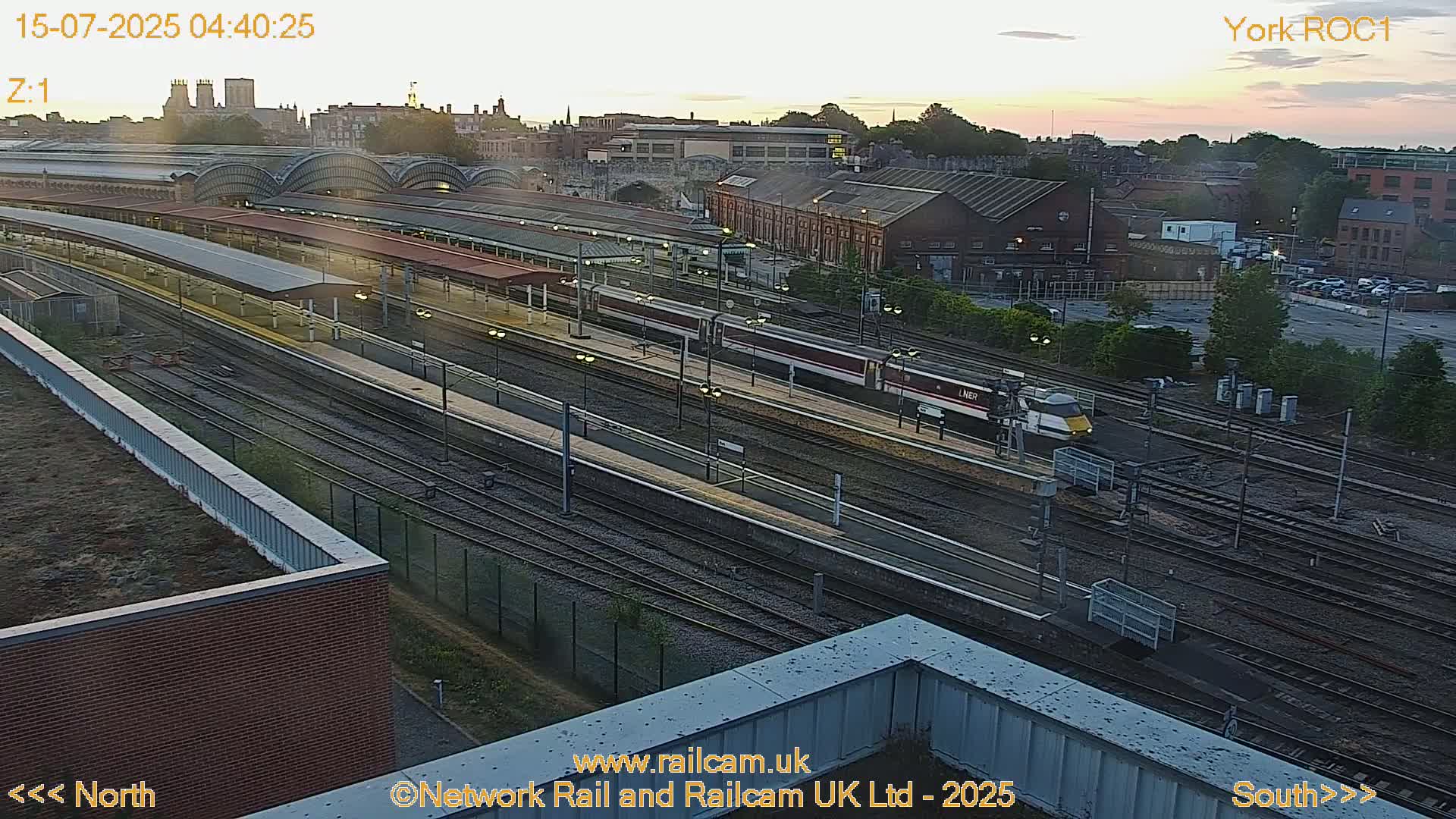 Yorkshire, York Railway Station & York City Live Cam   - York, North Yorkshire, Yorkshire and the Humber, England, United Kingdom