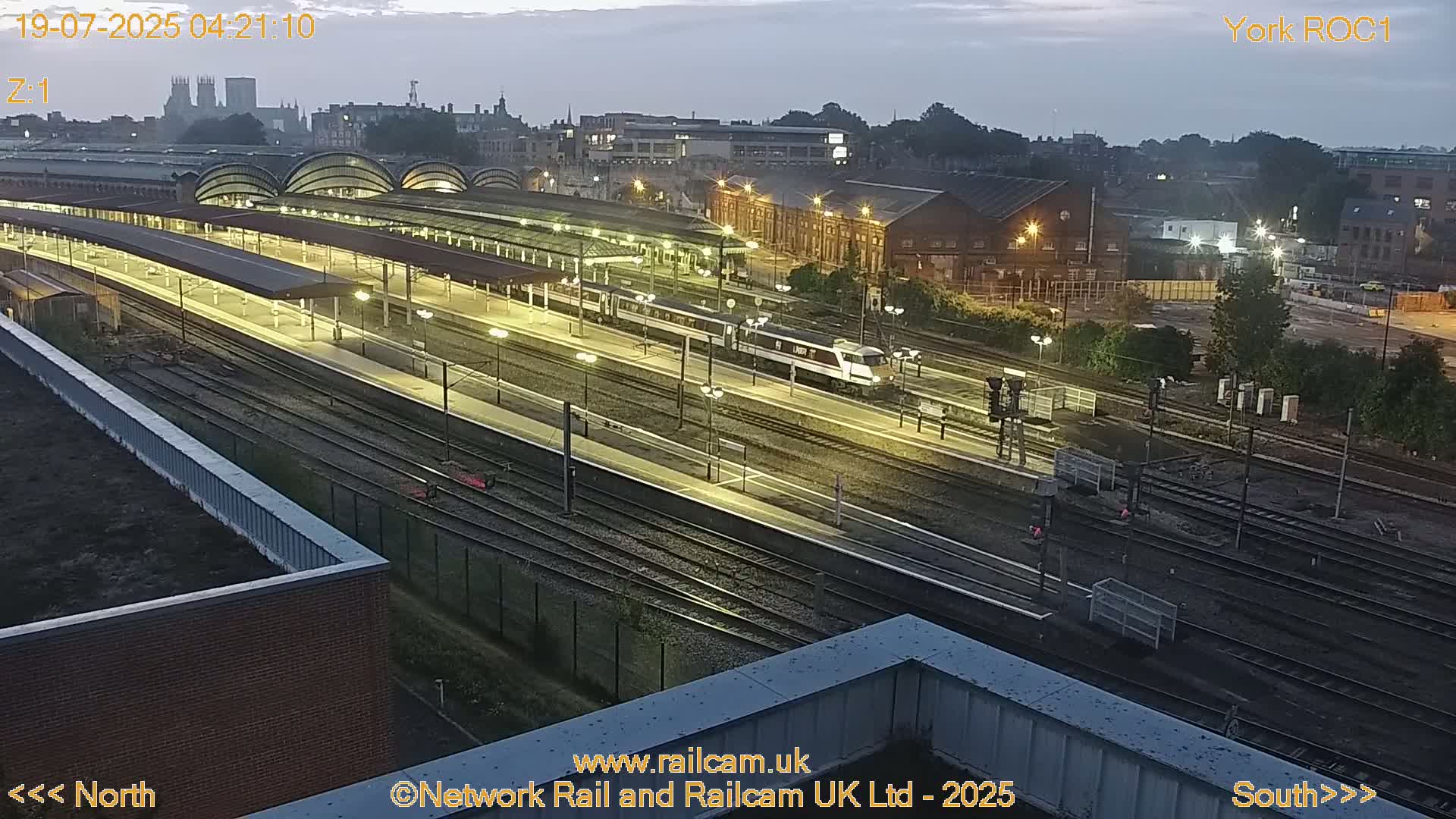 Yorkshire, York Railway Station & York City Live Cam   - York, North Yorkshire, Yorkshire and the Humber, England, United Kingdom