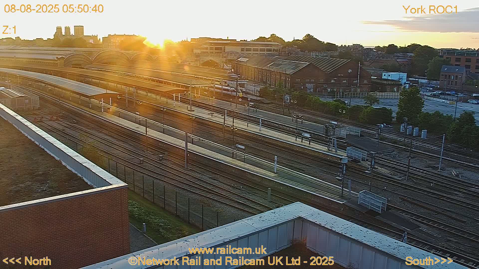 Yorkshire, York Railway Station & York City Live Cam   - York, North Yorkshire, Yorkshire and the Humber, England, United Kingdom