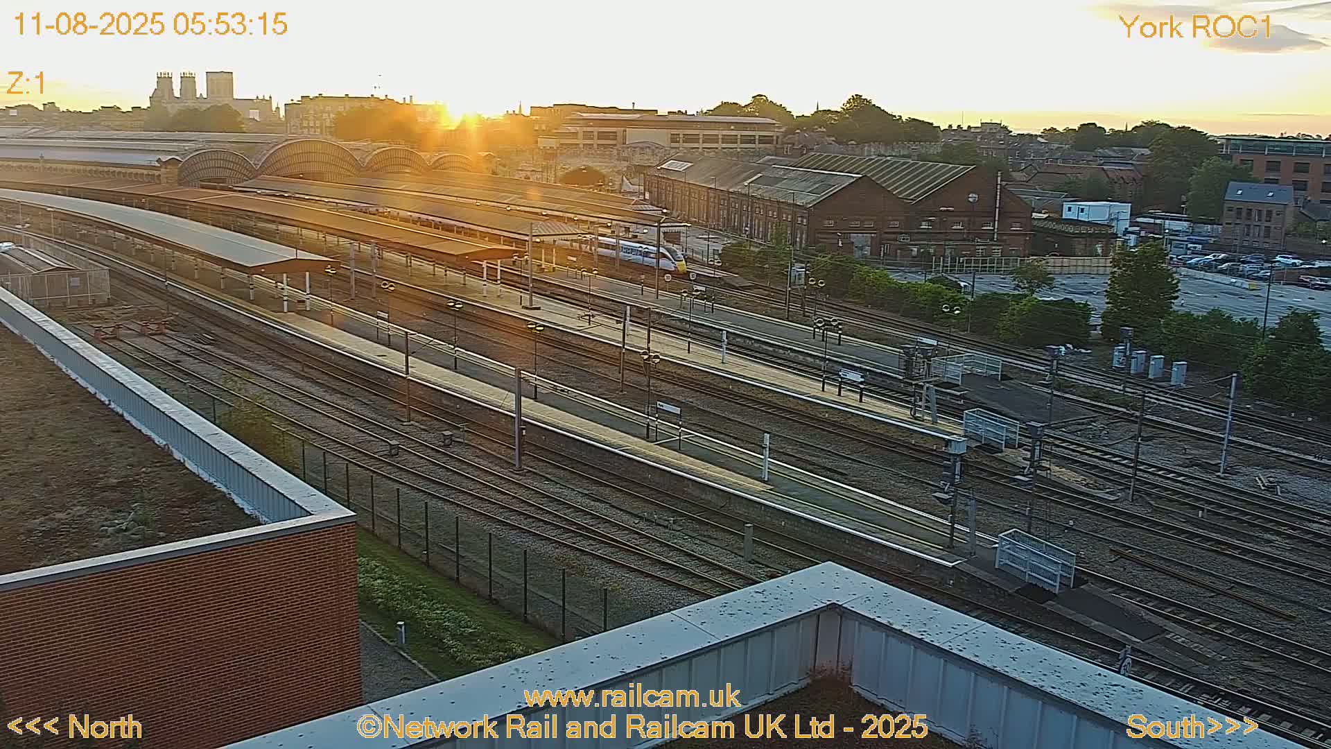 Yorkshire, York Railway Station & York City Live Cam   - York, North Yorkshire, Yorkshire and the Humber, England, United Kingdom
