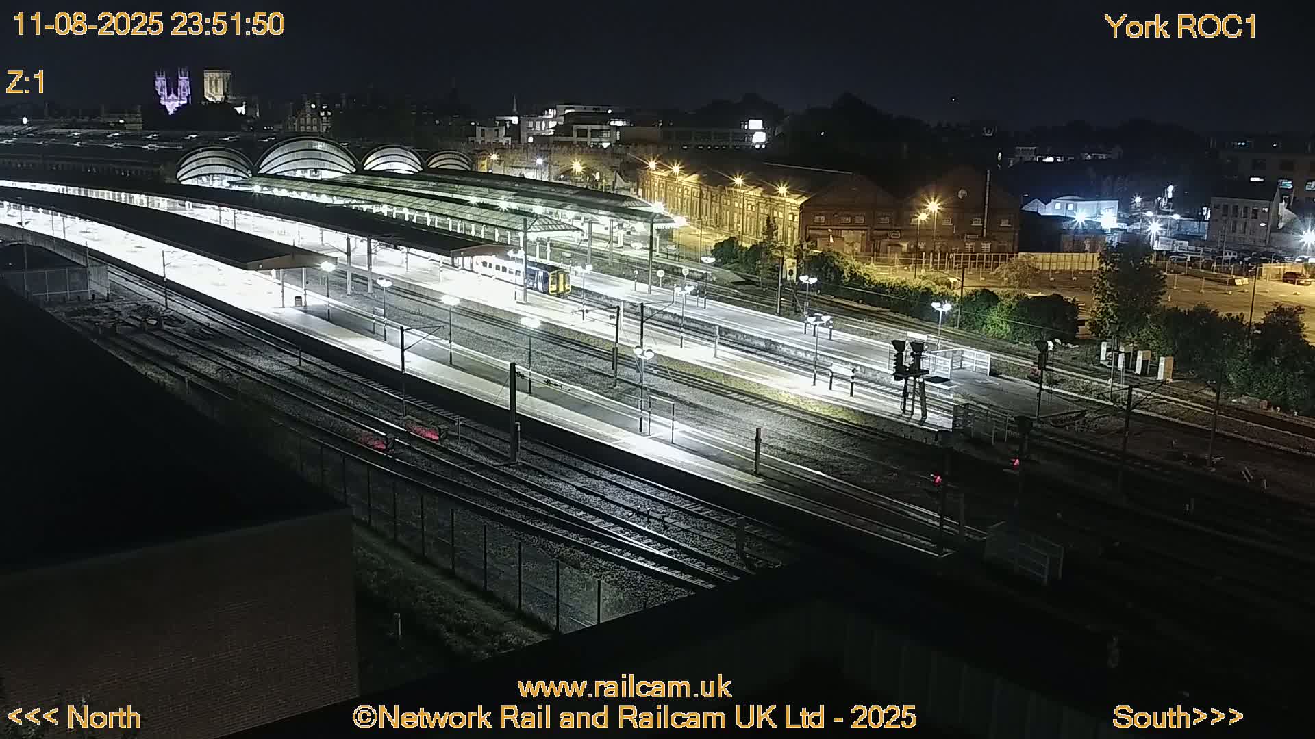 Yorkshire, York Railway Station & York City Live Cam   - York, North Yorkshire, Yorkshire and the Humber, England, United Kingdom