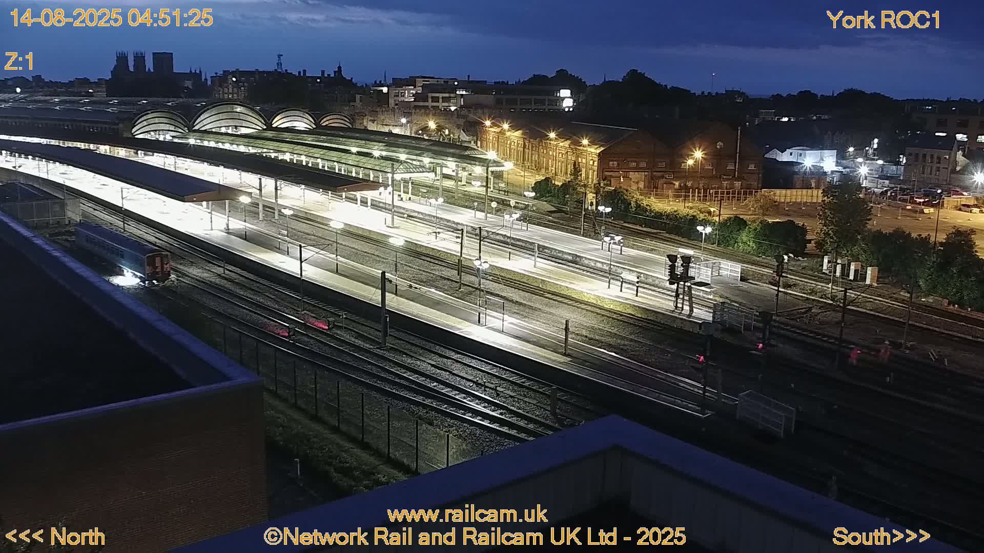 Yorkshire, York Railway Station & York City Live Cam   - York, North Yorkshire, Yorkshire and the Humber, England, United Kingdom