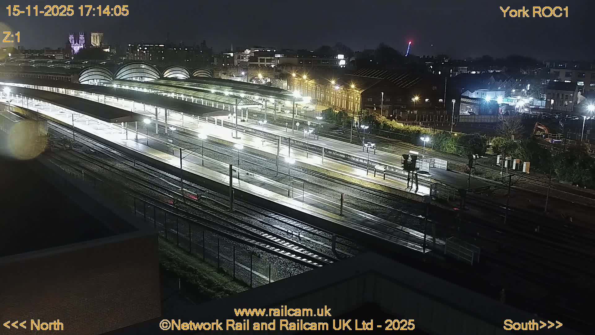 Yorkshire, York Railway Station & York City Live Cam   - York, North Yorkshire, Yorkshire and the Humber, England, United Kingdom