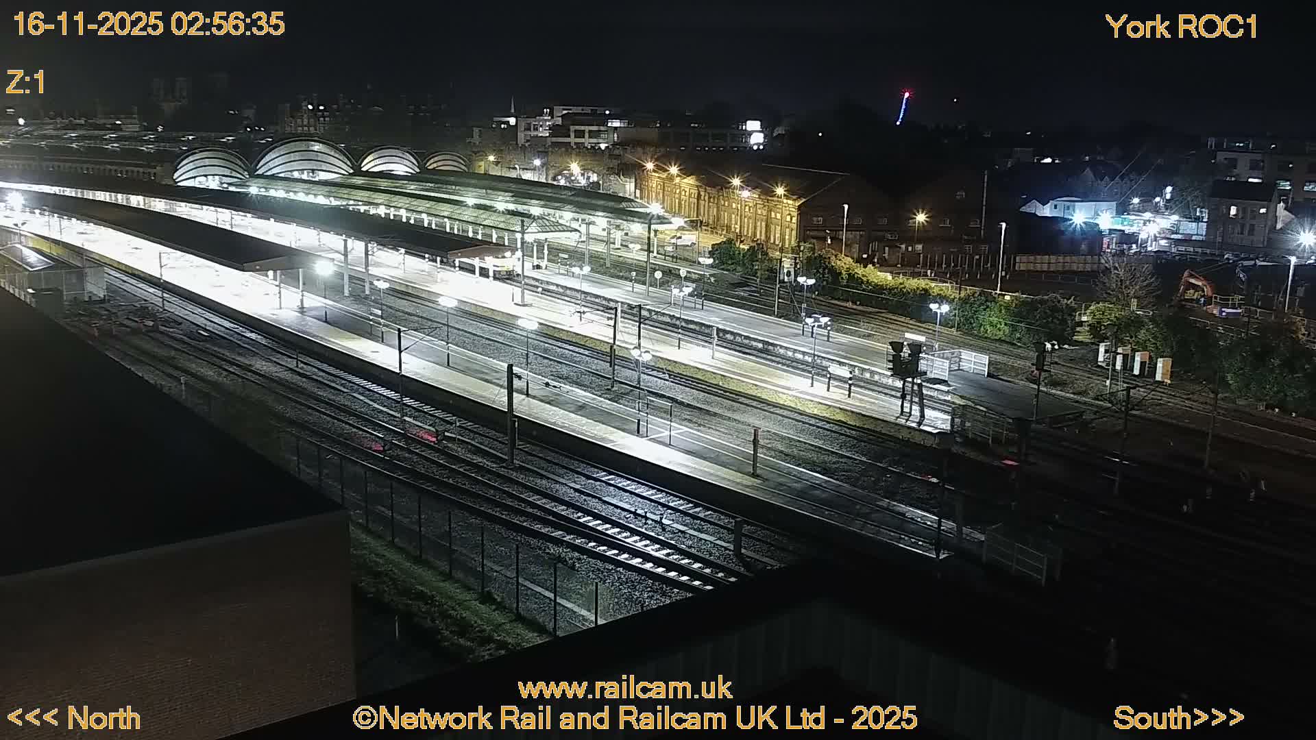 Yorkshire, York Railway Station & York City Live Cam   - York, North Yorkshire, Yorkshire and the Humber, England, United Kingdom